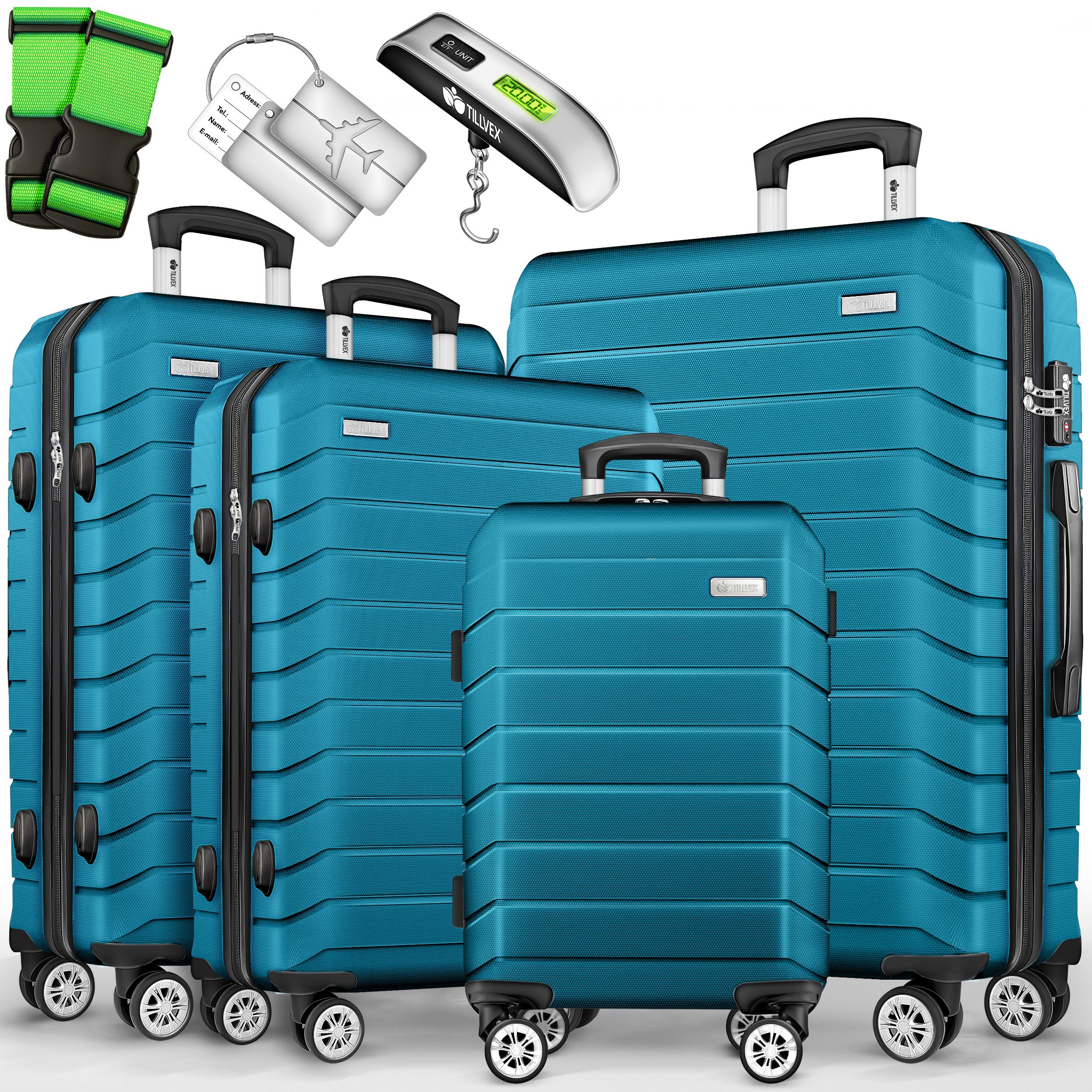 tillvex Trolleyset Reisekoffer Set Koffer Hartschale günstig online kaufen