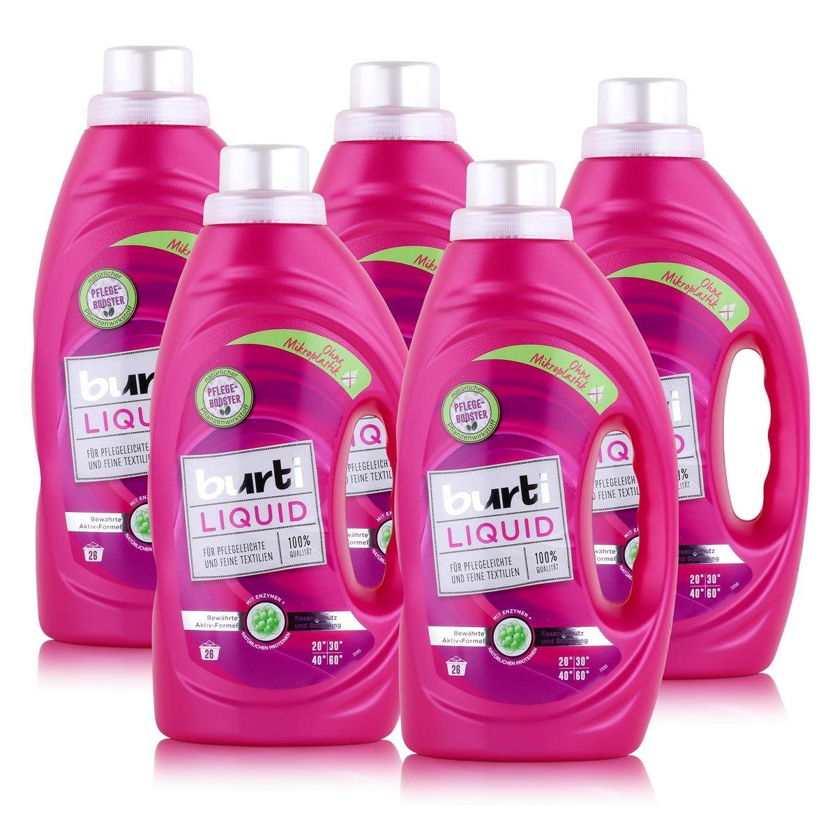 burti burti Liquid Feinwaschmittel 1,45L - Für pflegeleichte Textilien (5er Colorwaschmittel