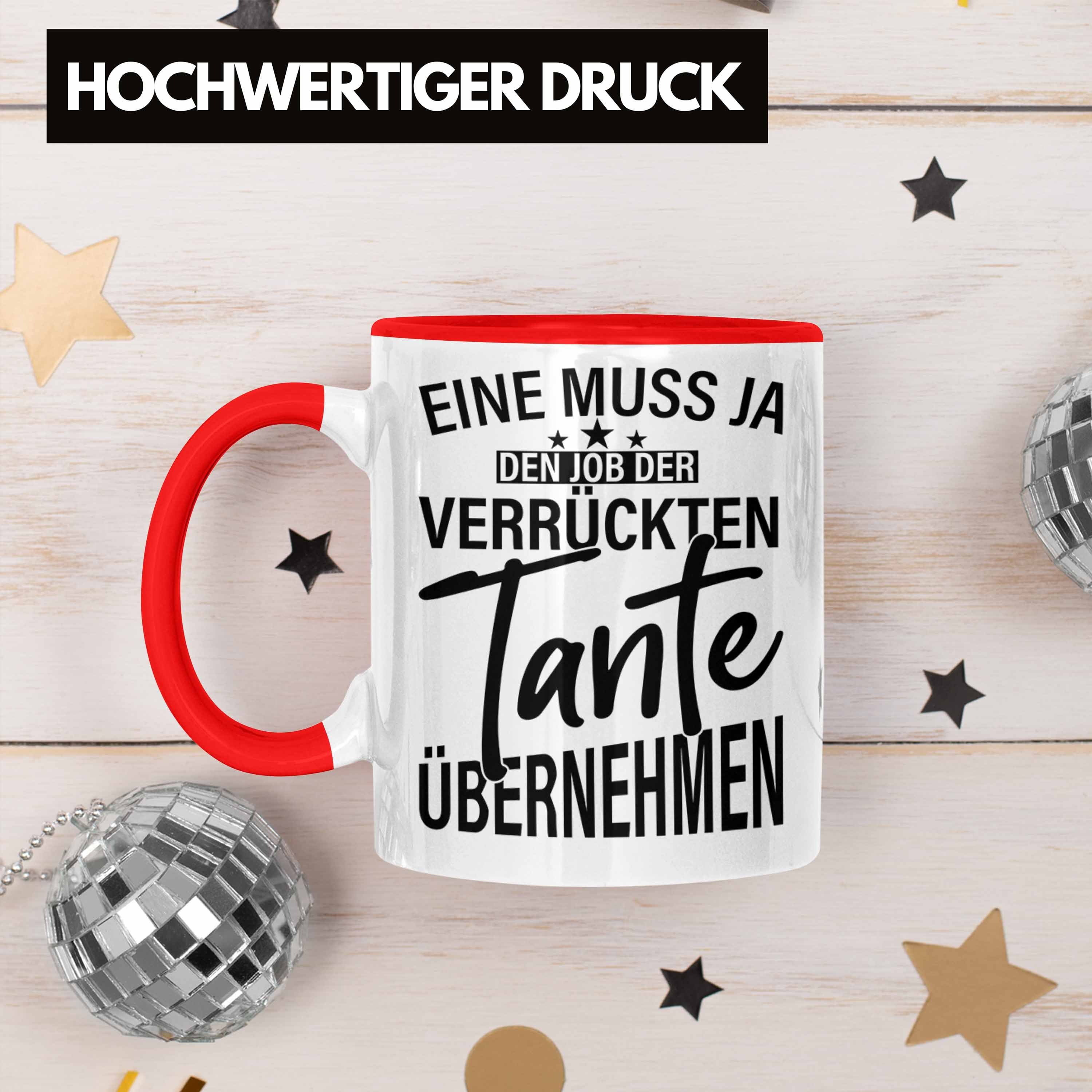 Geburtstag Verrückte Geschenk Tante Trendation Geschenkidee - Beste Weihnachten Geschenkidee Trendation Lustig Tasse Tasse Rot Tante