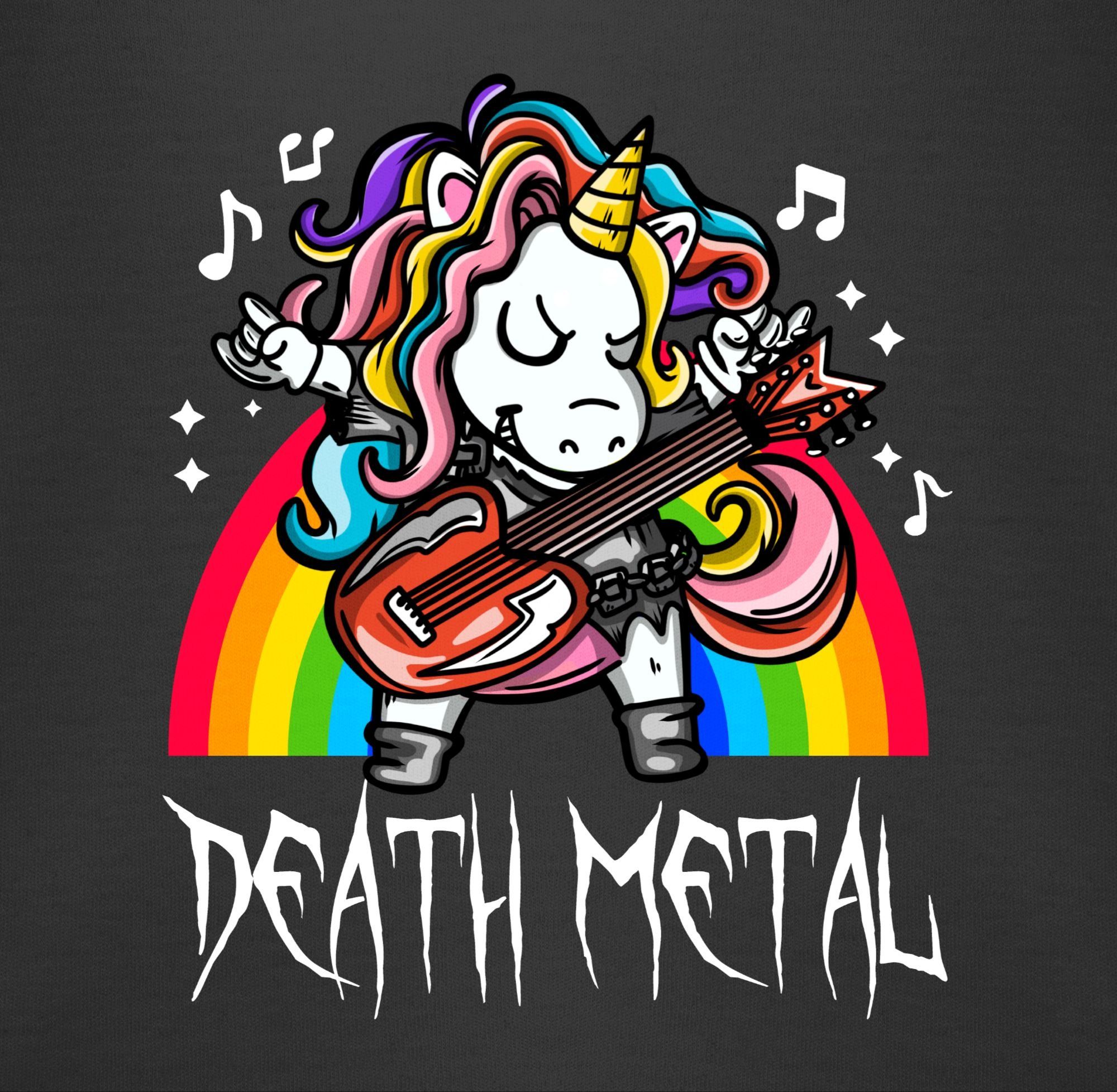 Death 1 Shirtbody Sprüche Baby Schwarz Einhorn Shirtracer Metal