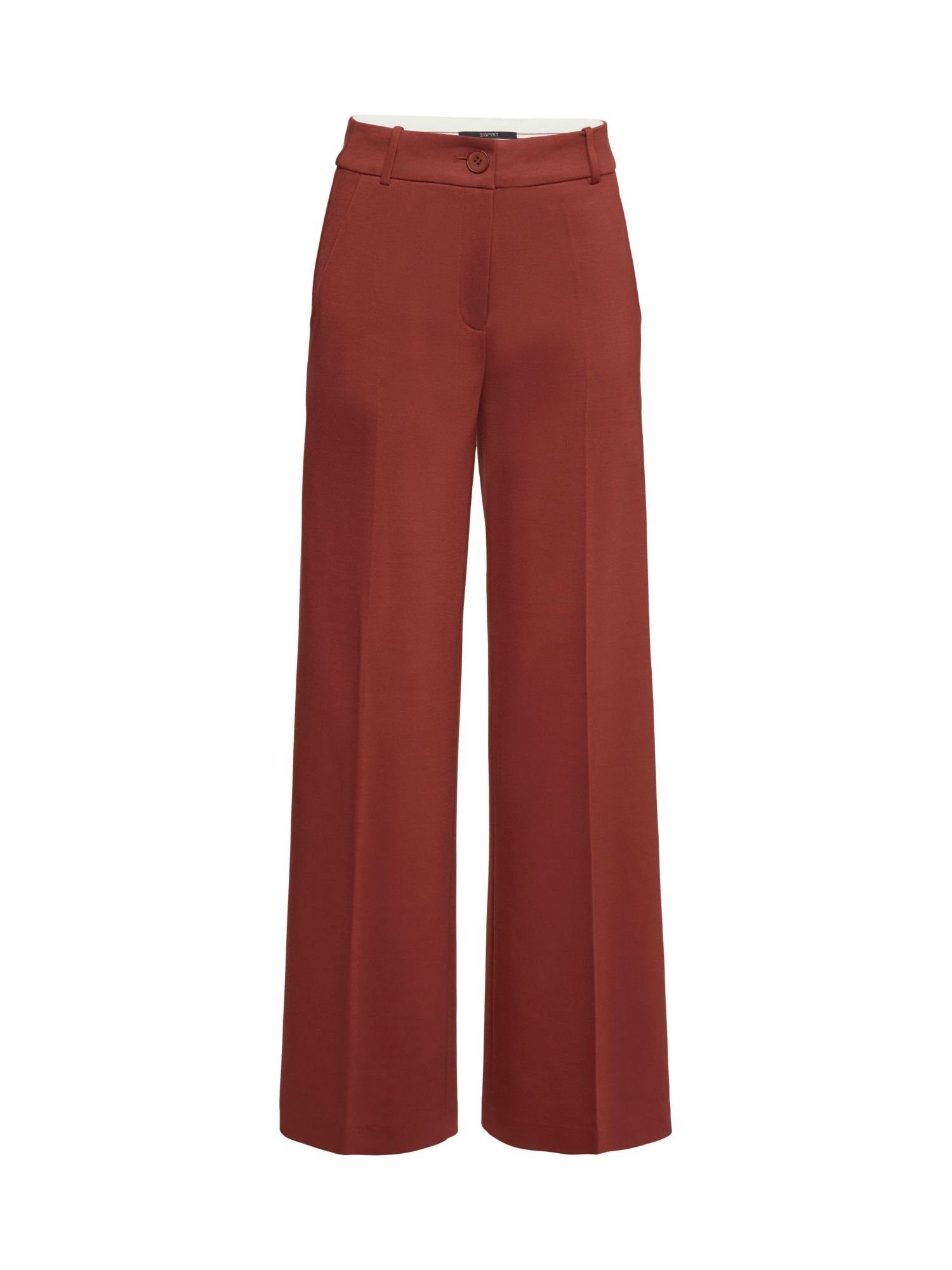Esprit Collection Anzughose SPORTY PUNTO Mix & Match Hose mit geradem Bein RUST BROWN