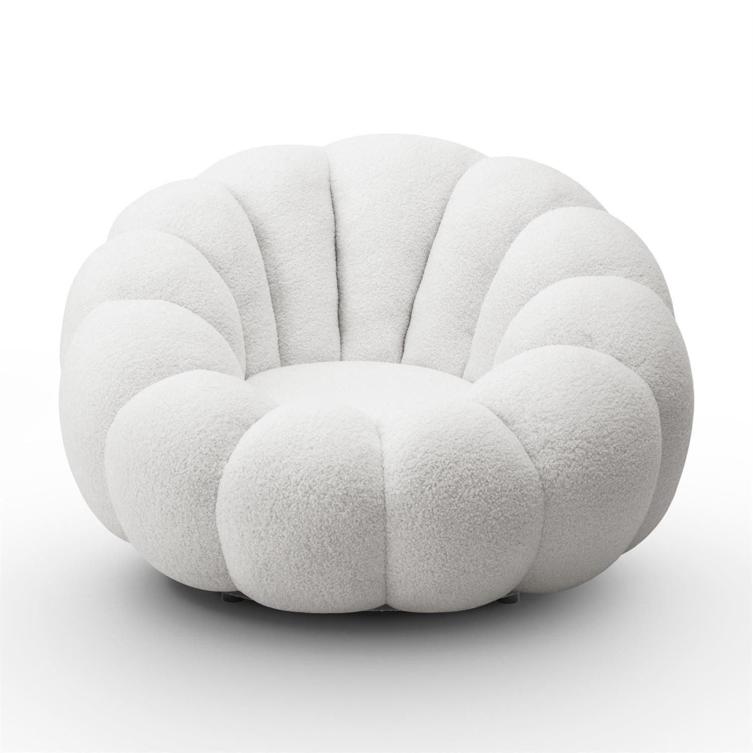 Lookway Drehsessel FLUFFY mit Fußhocker Bequemer Relaxsessel für Wohnzimmer (1x Sessel 1x Fußhocker), Drehsessel, 95x60 cm – Bild 5 von 5