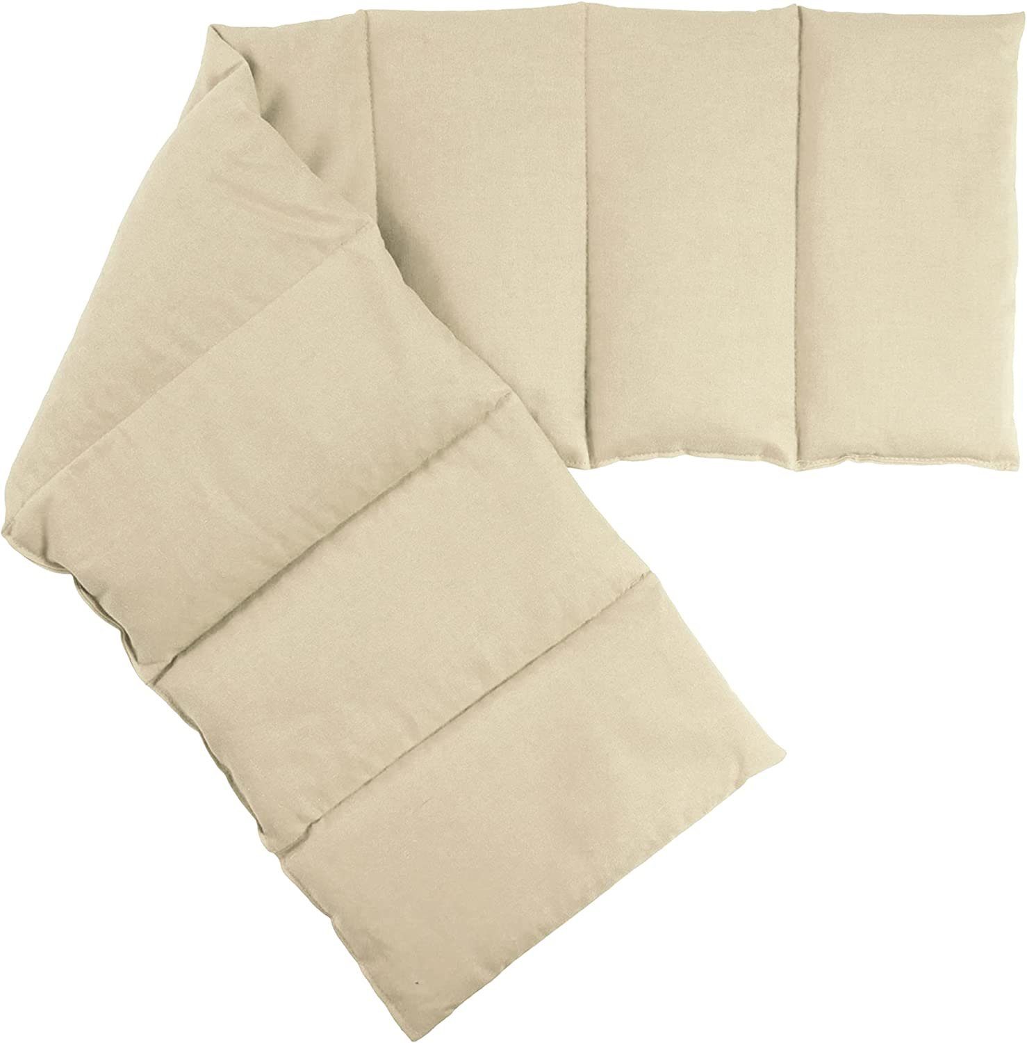 Giraffenland Wärmekissen Bio-Dinkelkissen 75x20cm 8-Kammer - Wärmekissen Kältekissen, Wärme- (Mikrowelle/Backofen) o. Kältekissen (Kühlschrank/Gefriertruhe)