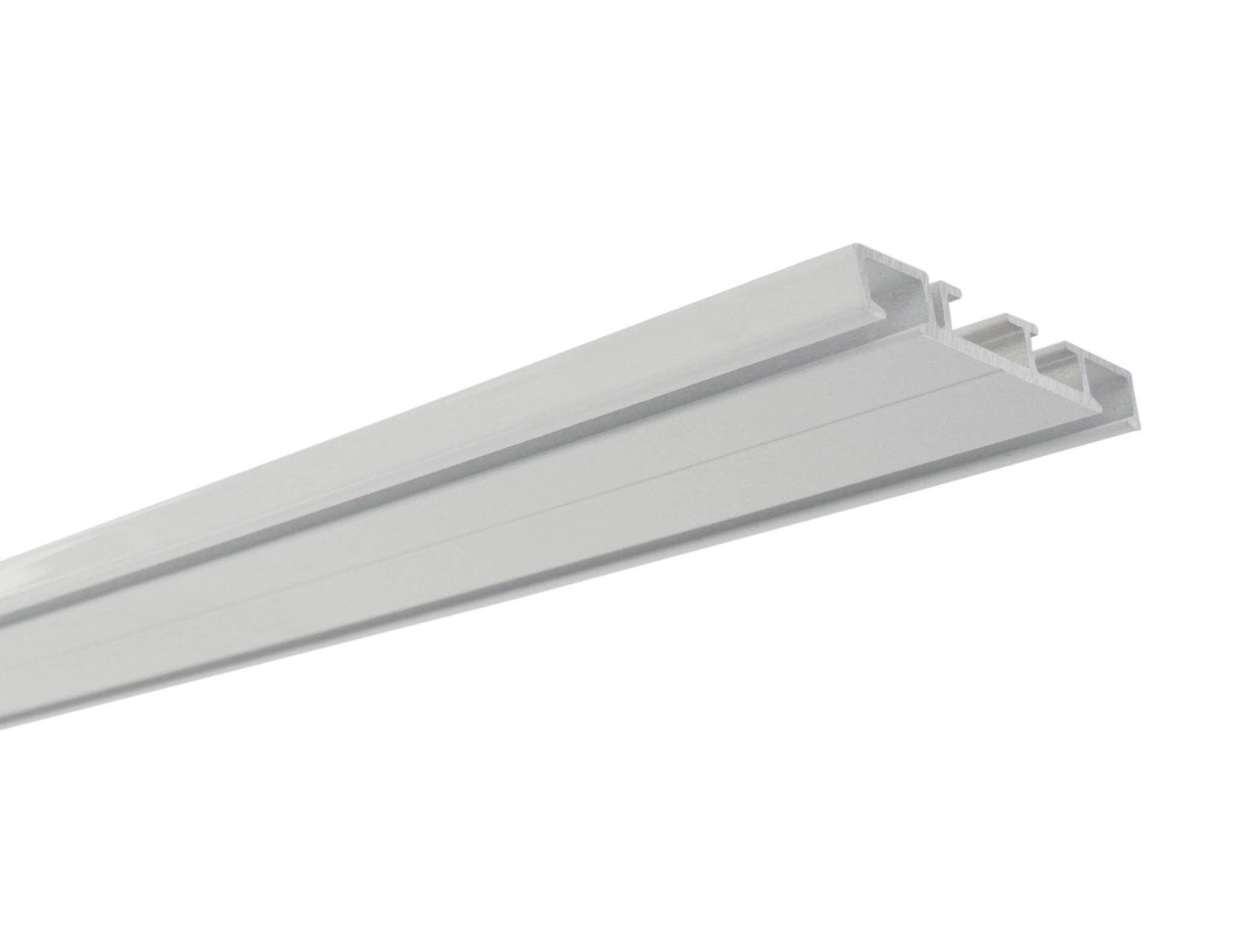 GARDINIA Schienensystem Gardinia Aluminium-Vorhangschiene 2-läufig weiß, standard