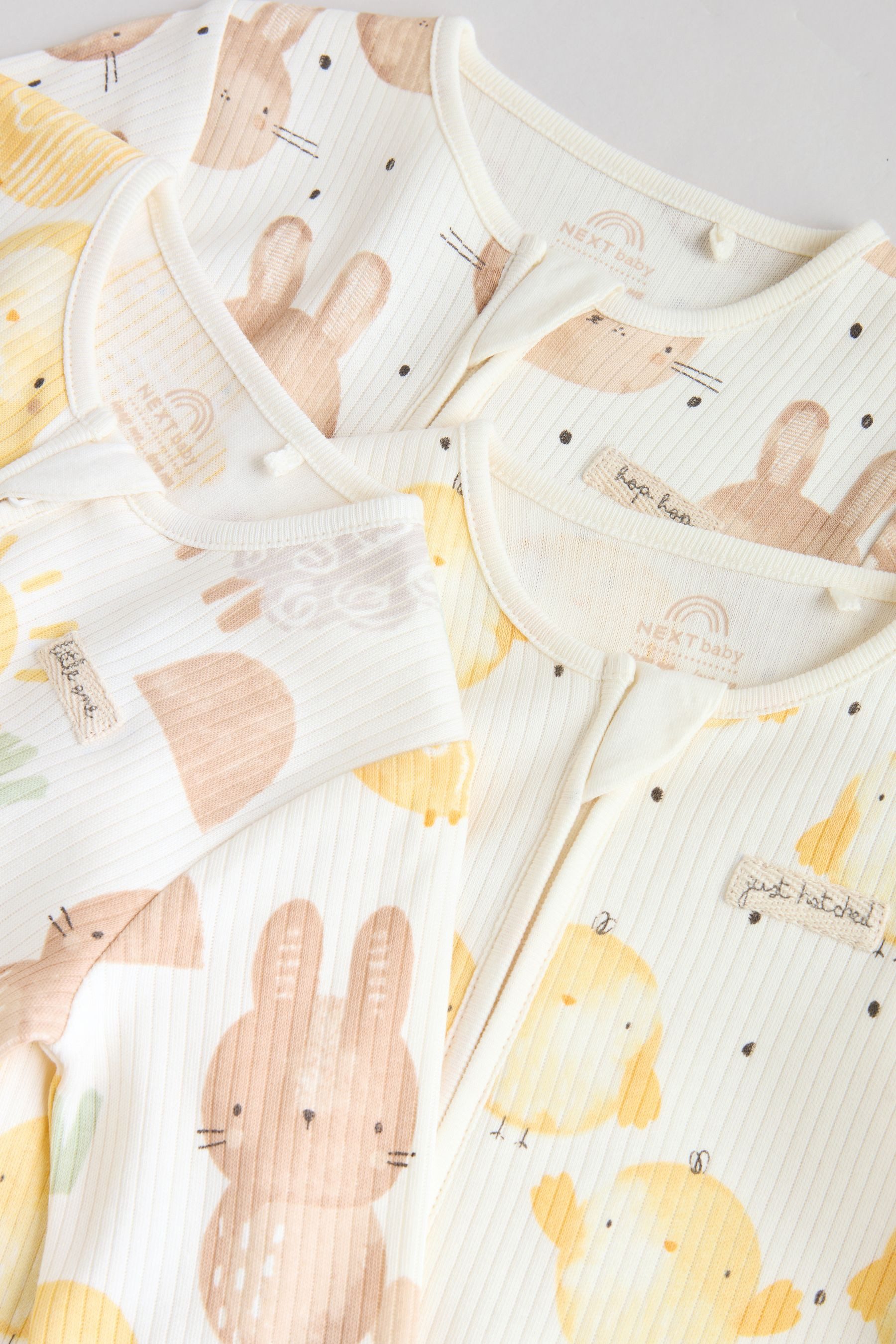 Next Schlafoverall Babyschlafanzüge mit Zweiwege-RV, 3er-Pack (3-tlg)
