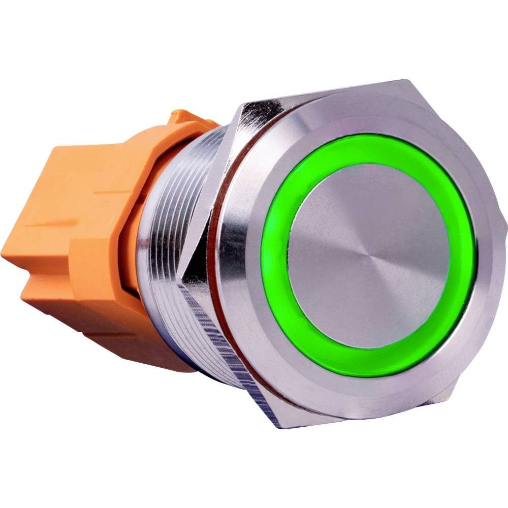 Schalter Stahltaster mit Mikroschalter, tastend, LED