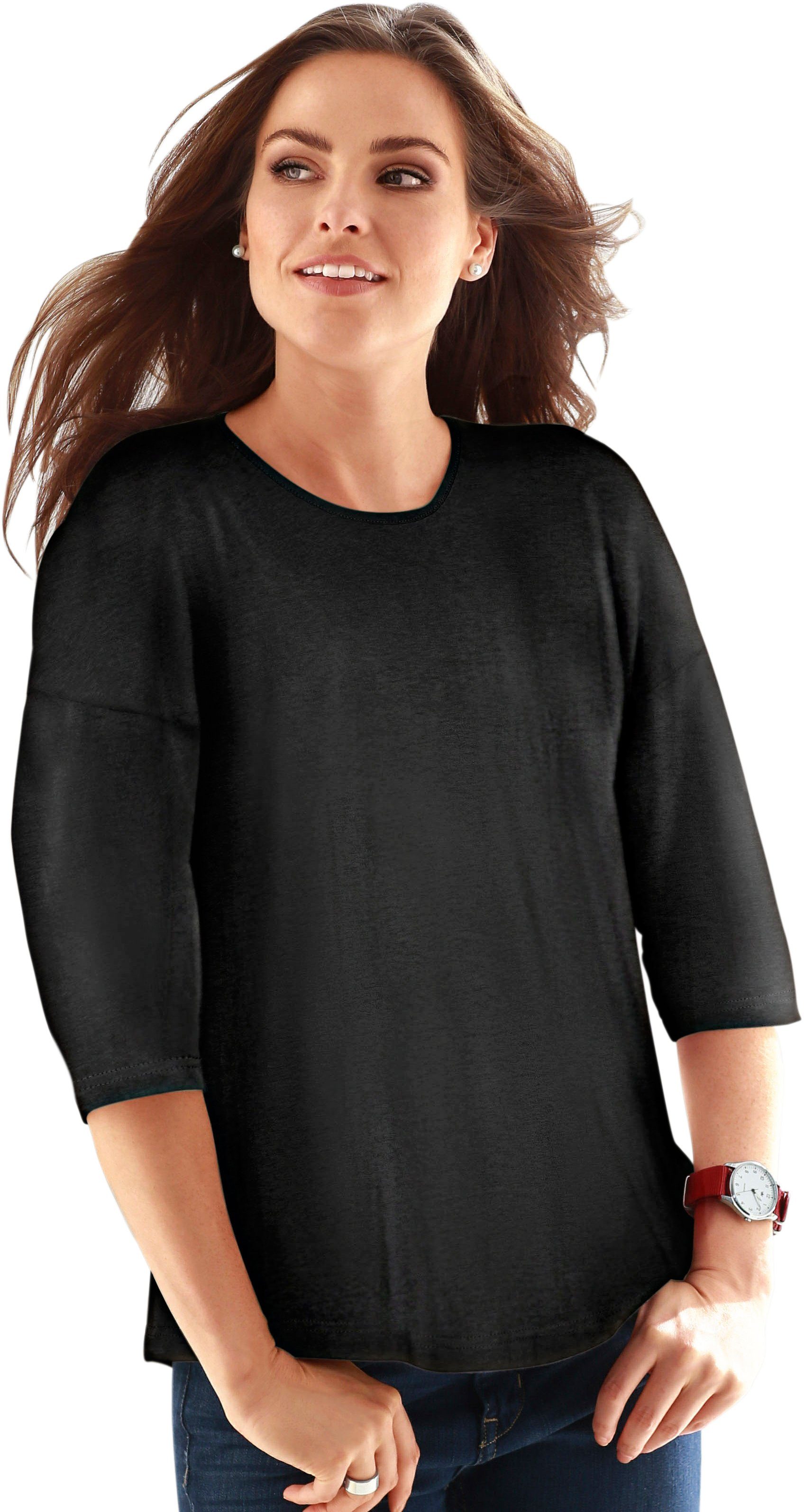 Classic Basics Überschnittenen Online Form Shirt weite Kaufen SchulternLässig Mit nk0PwXN8OZ