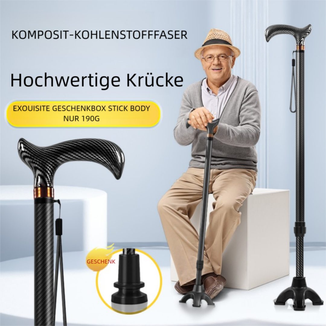 COVNBXN Gehstock Höhenverstellbarer Gehstock Robust ergonomisch maximale Belastbarkeit, 1-tlg.