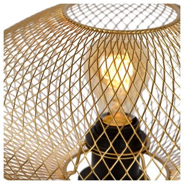 click-licht Tischleuchte Tischleuchte Mesh in Gold-matt und Schwarz E27, Farbe: Gold, Leuchtmittel enthalten: Nein, warmweiss, Tischleuchte, Nachttischlampe, Tischlampe
