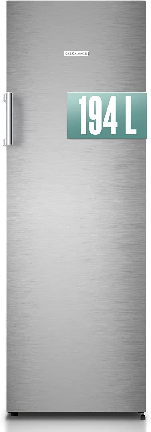 Heinrich´s Gefrierschrank 194 Liter HGS 3093 SI, 169 cm hoch, 55 cm breit, NoFrost, AirFlow Technologie, Freezer, LED Display 5x Gefrierschublade