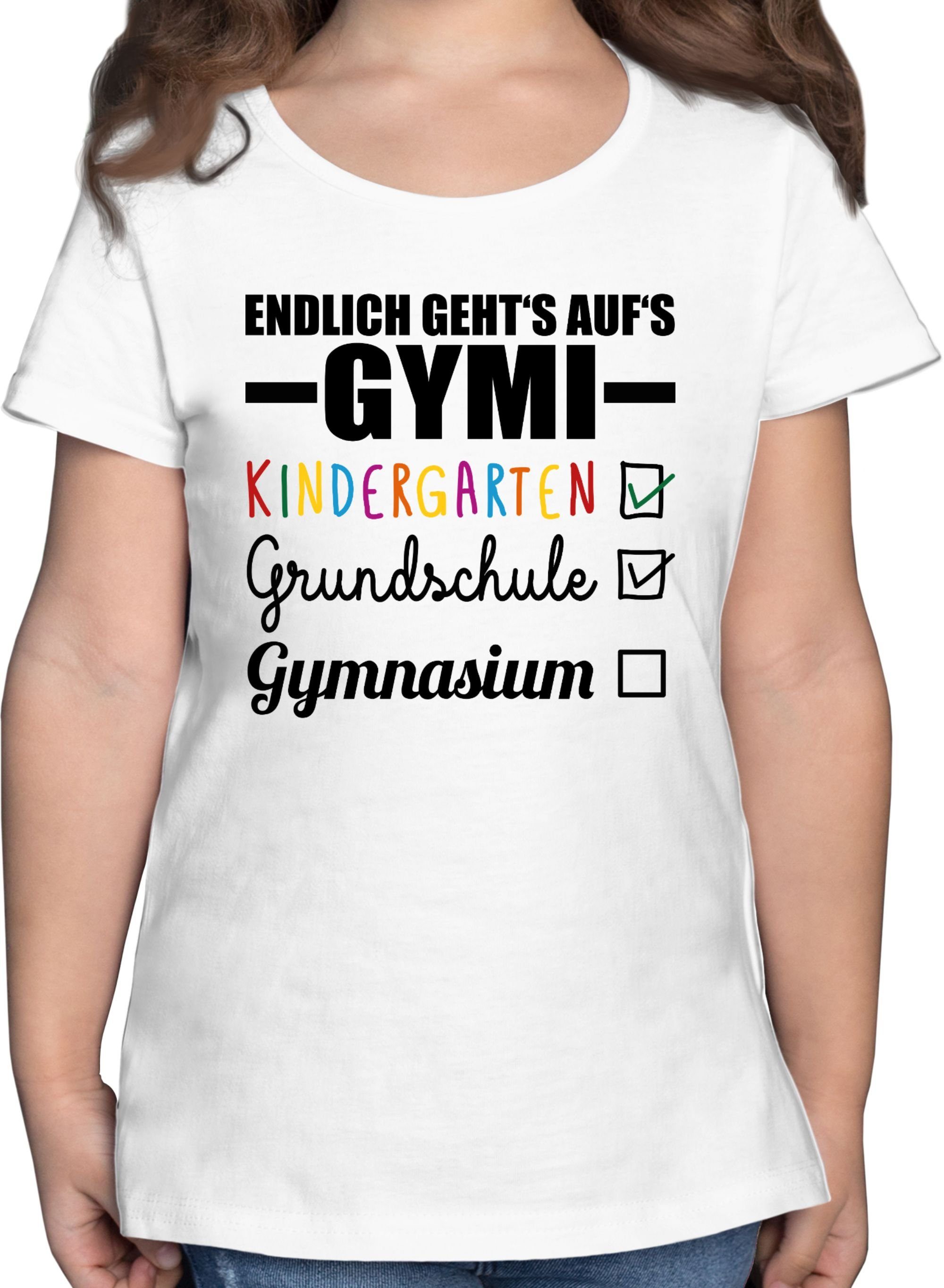 Shirtracer T-Shirt Endlich geht's auf's Gymi - schwarz/bunt Einschulung Mädchen