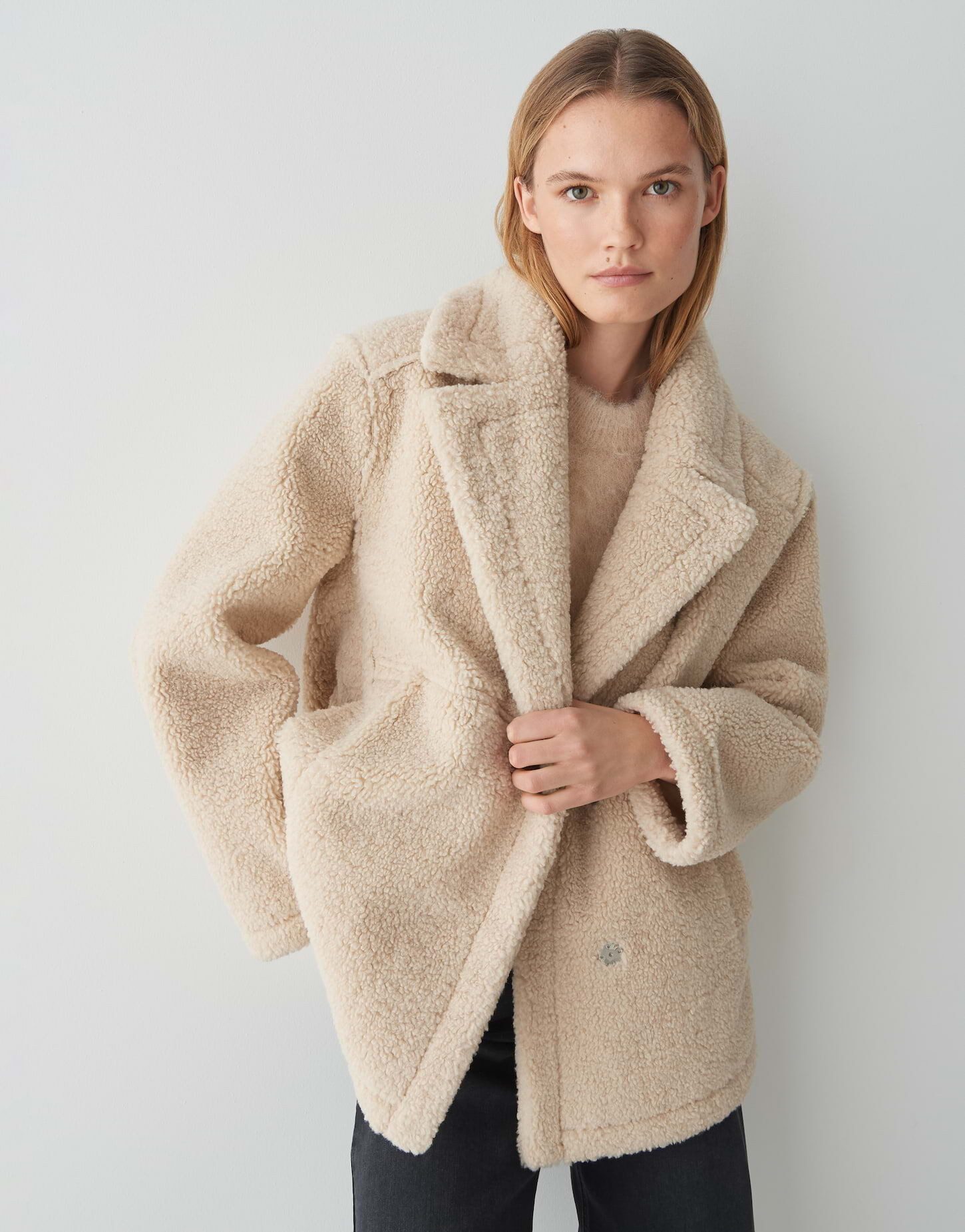 Winterjacke HENOLA in Lammfell Optik