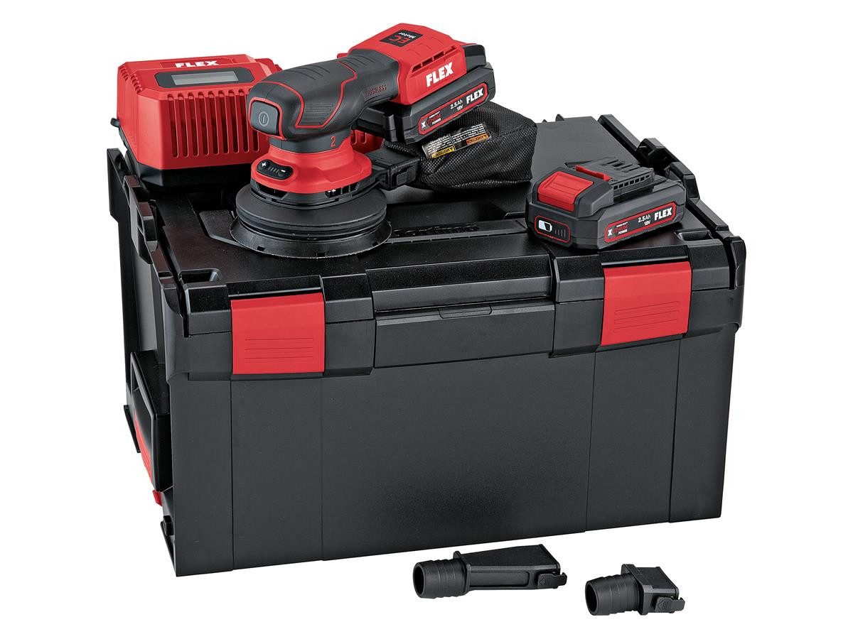 Flex Akku-Exzenterschleifer ORE 2-125 18-EC, (8 tlg)