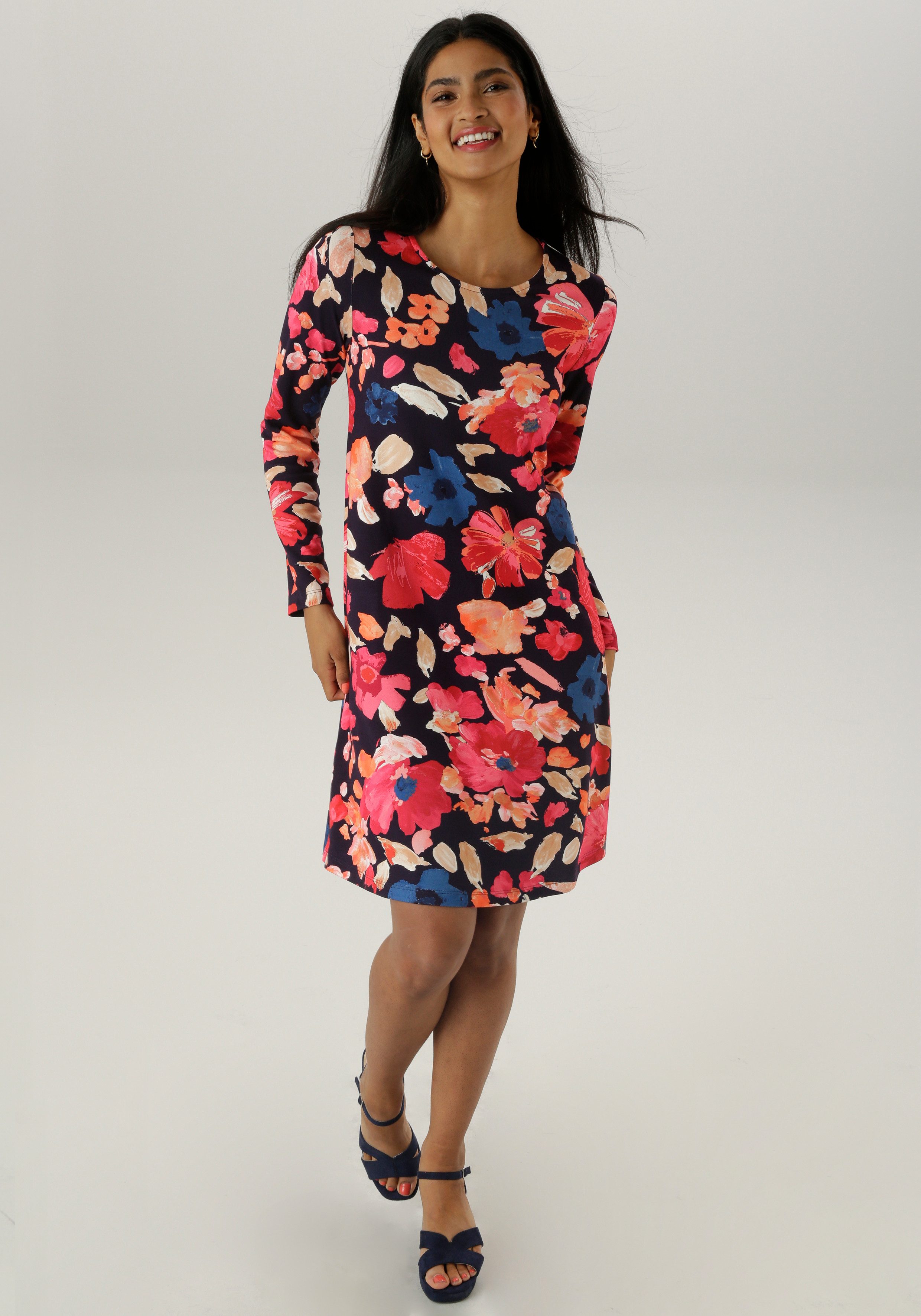 Aniston SELECTED Jerseykleid in leichte A-Linien-Form günstig online kaufen