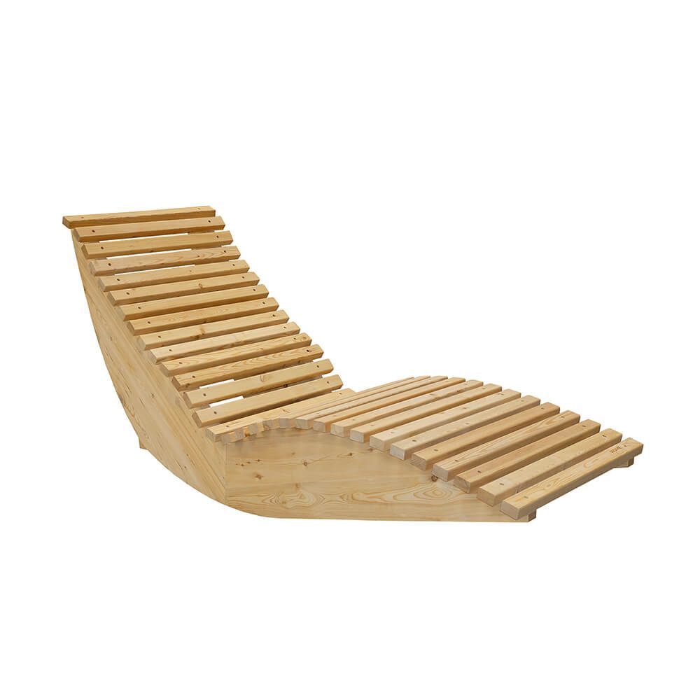 HOME DELUXE Gartenliege Wellenholzliege WOLGA - Größenauswahl, Wellenbank, Waldsofa, Relaxsofa, Sonnenliege