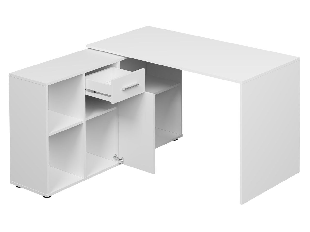 (mit Schublade Eckschreibtisch, und Tür), MIRJAN24 L-Form Schreibtisch Universell Armando