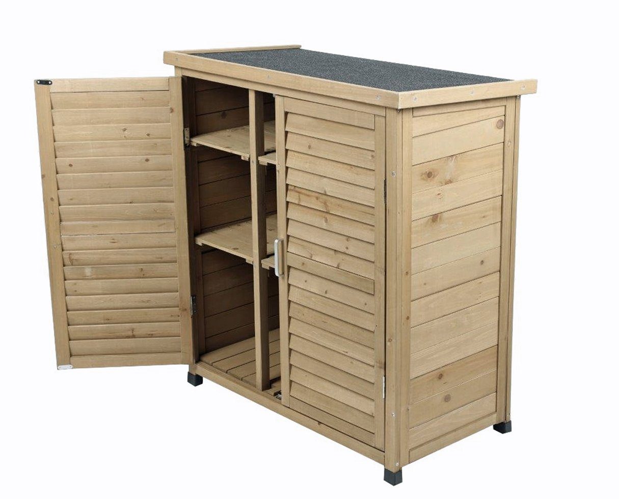 dynamic24 Geräteschrank Tannenholz, Gartenschrank, Schuppen, Gerätehaus