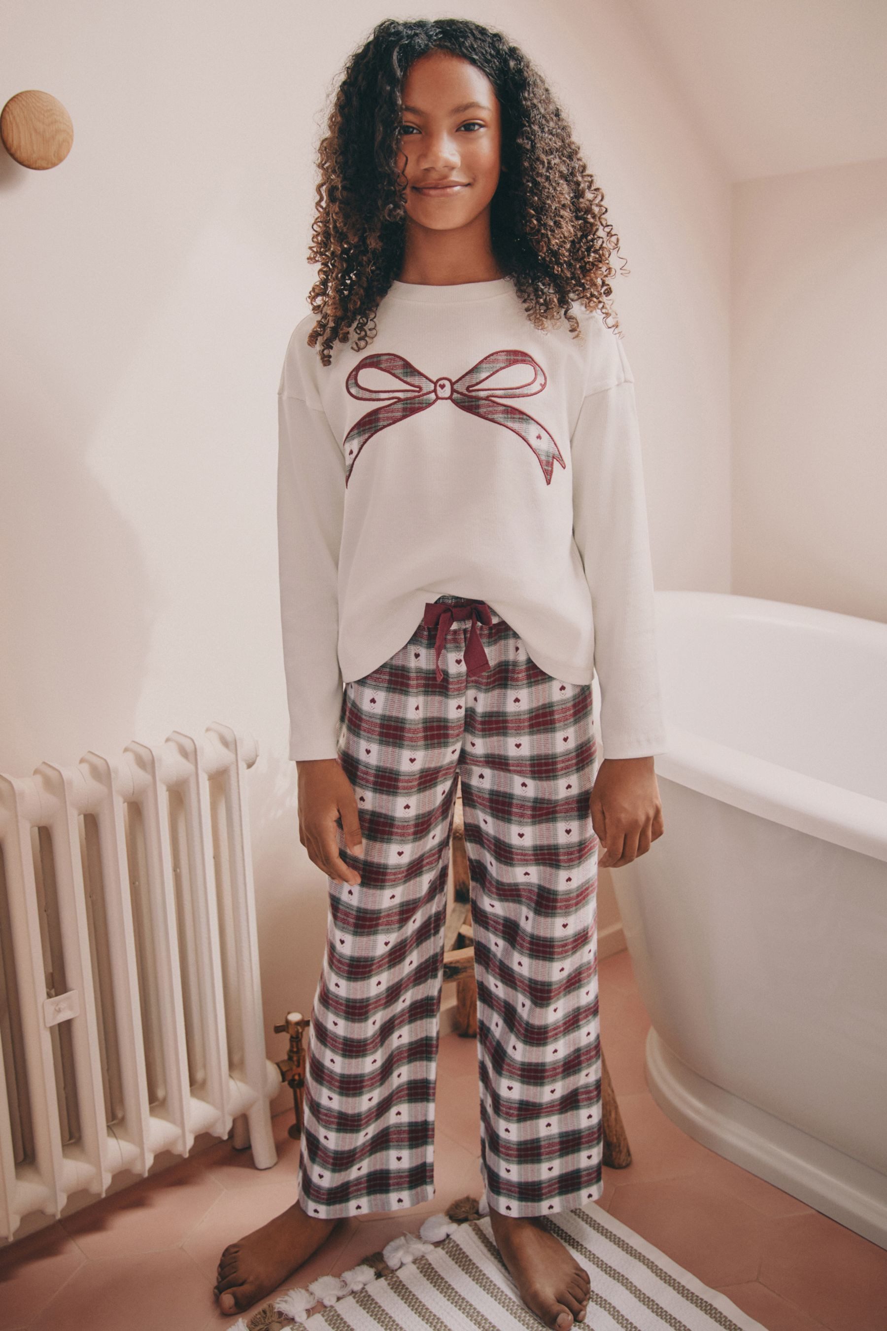 Next Pyjama Weihnachtliche Schlafanzughose aus Webstoff (2 tlg)