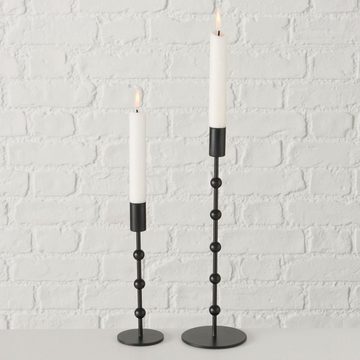BOLTZE Kerzenleuchter Kimberly, Weihnachtsdeko (Set, 2 St), aus Eisen, Höhe ca. 20 cm und 30 cm
