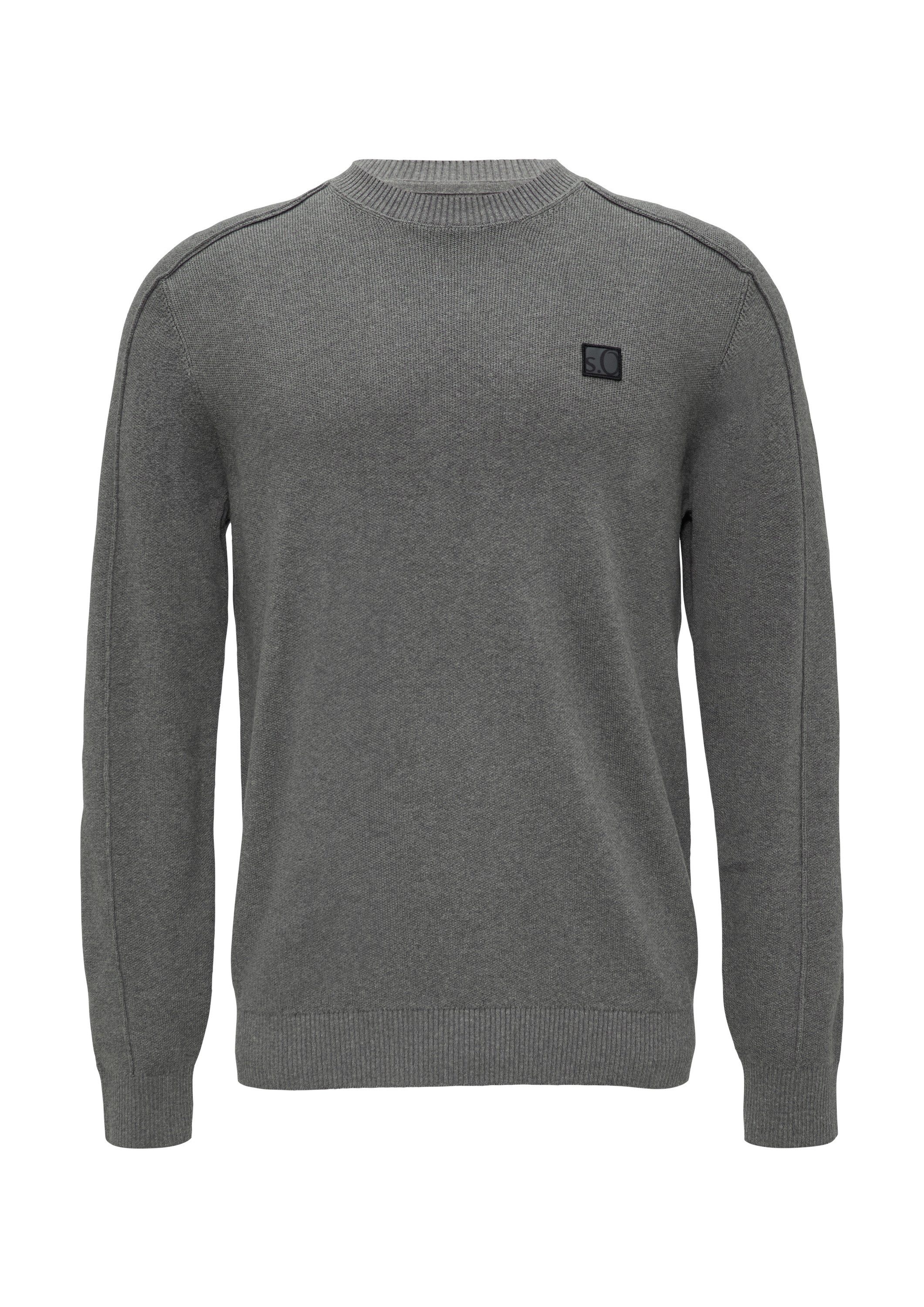 s.Oliver Longpullover Strickpullover Strickpullover mit Nahtdetails günstig online kaufen