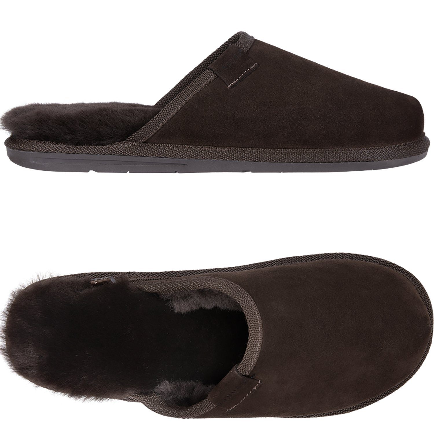 Vanuba SOAY Herren Hausschuh Echtleder Hüttenschuhe/Winter-Hausschuhe/Gefüttert