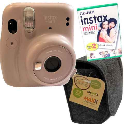 1A PHOTO PORST Fujifilm Instax Mini 11 blush pink+Tasche+Film Sofortbildkamera