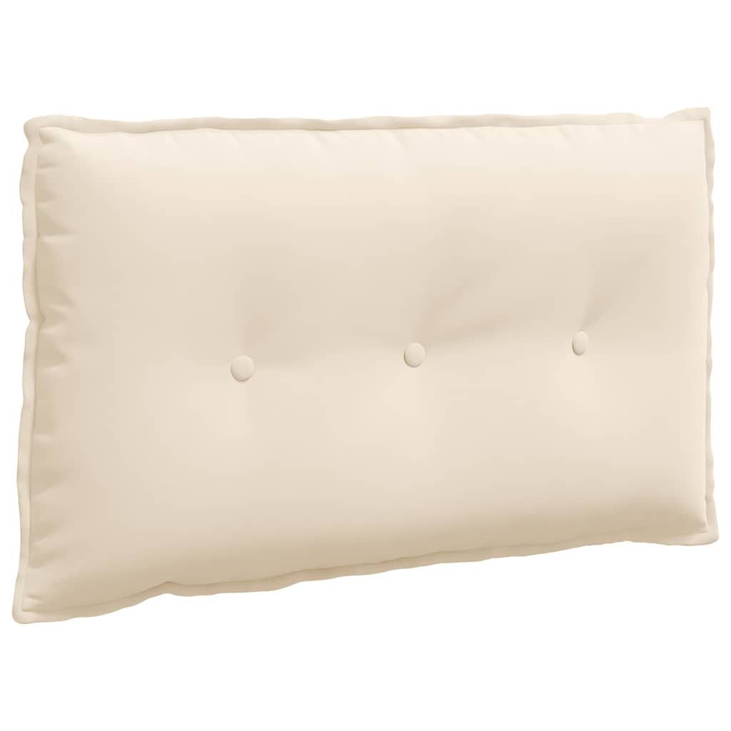 vidaXL Rückenkissen Rücken Kissen Beige 80 x 50 cm Mikrofaserstoff, 1-tlg.