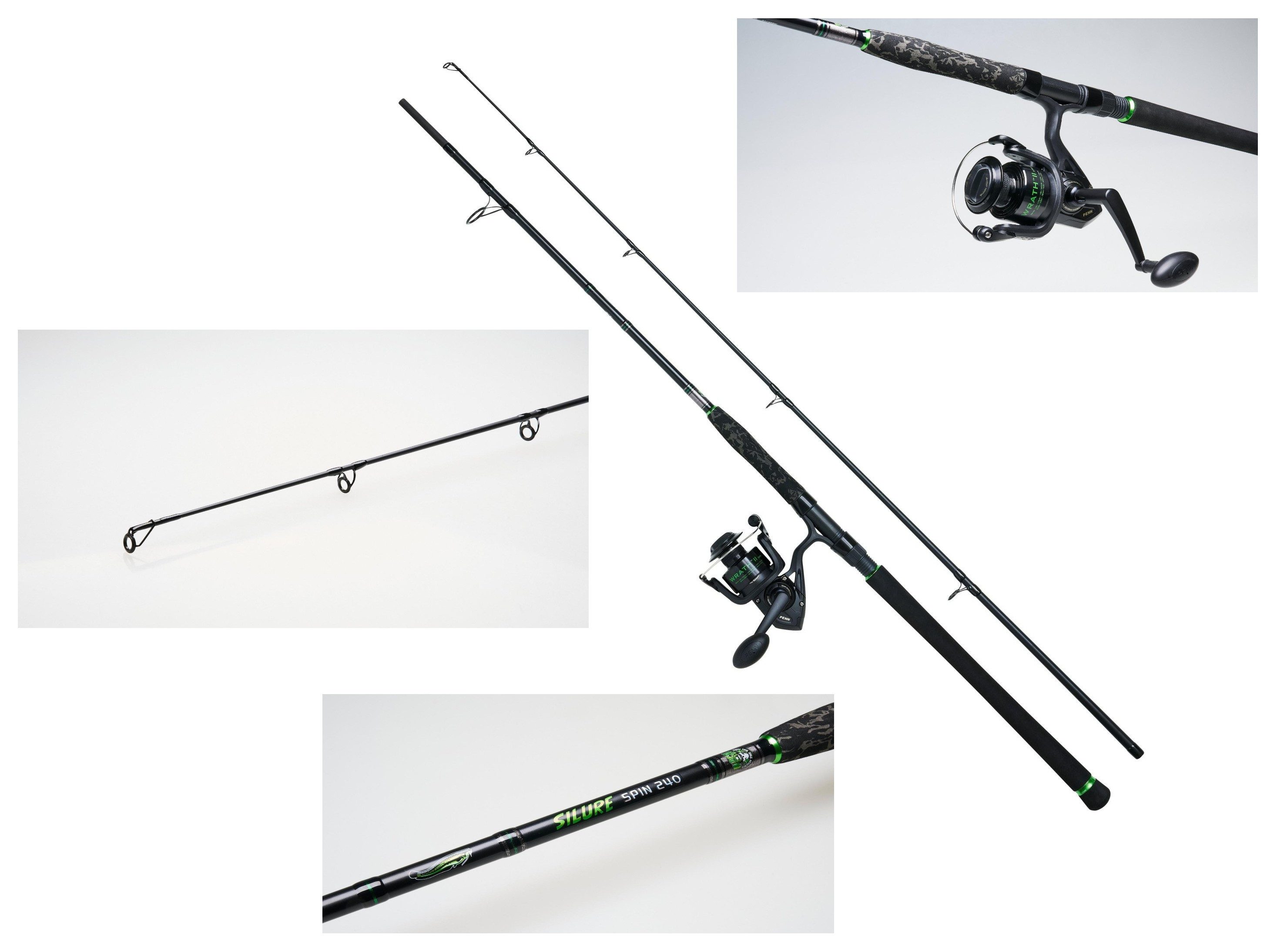 Spinnrute DAM MADCAT Silure Spin SET 2.40M o. 2.70M - Combo - Rute + Rolle Penn