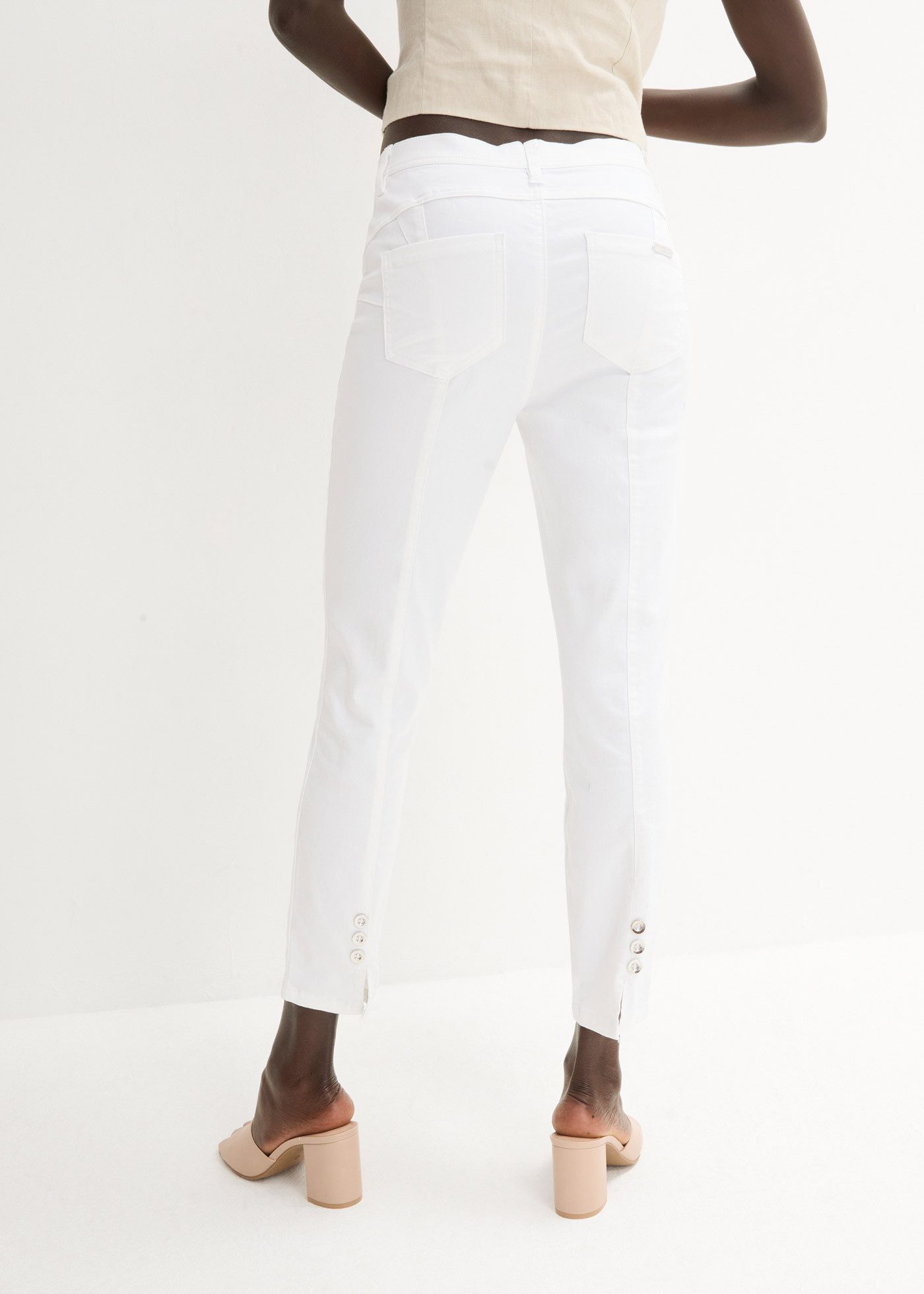 bonprix Stretch-Hose aus Baumwolle, Polyester und Elasthan, Slim Fit Passform, 7/8-Länge