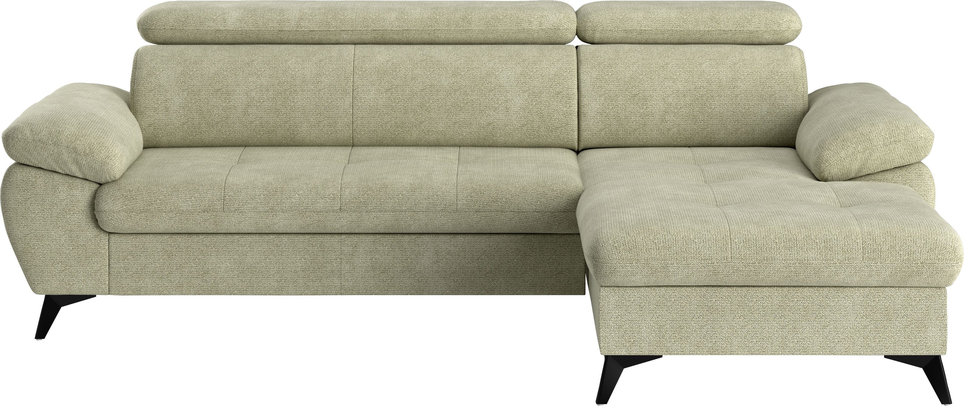 COTTA Ecksofa Hudson L-Form, mit Kopfteilverstellung, günstig online kaufen