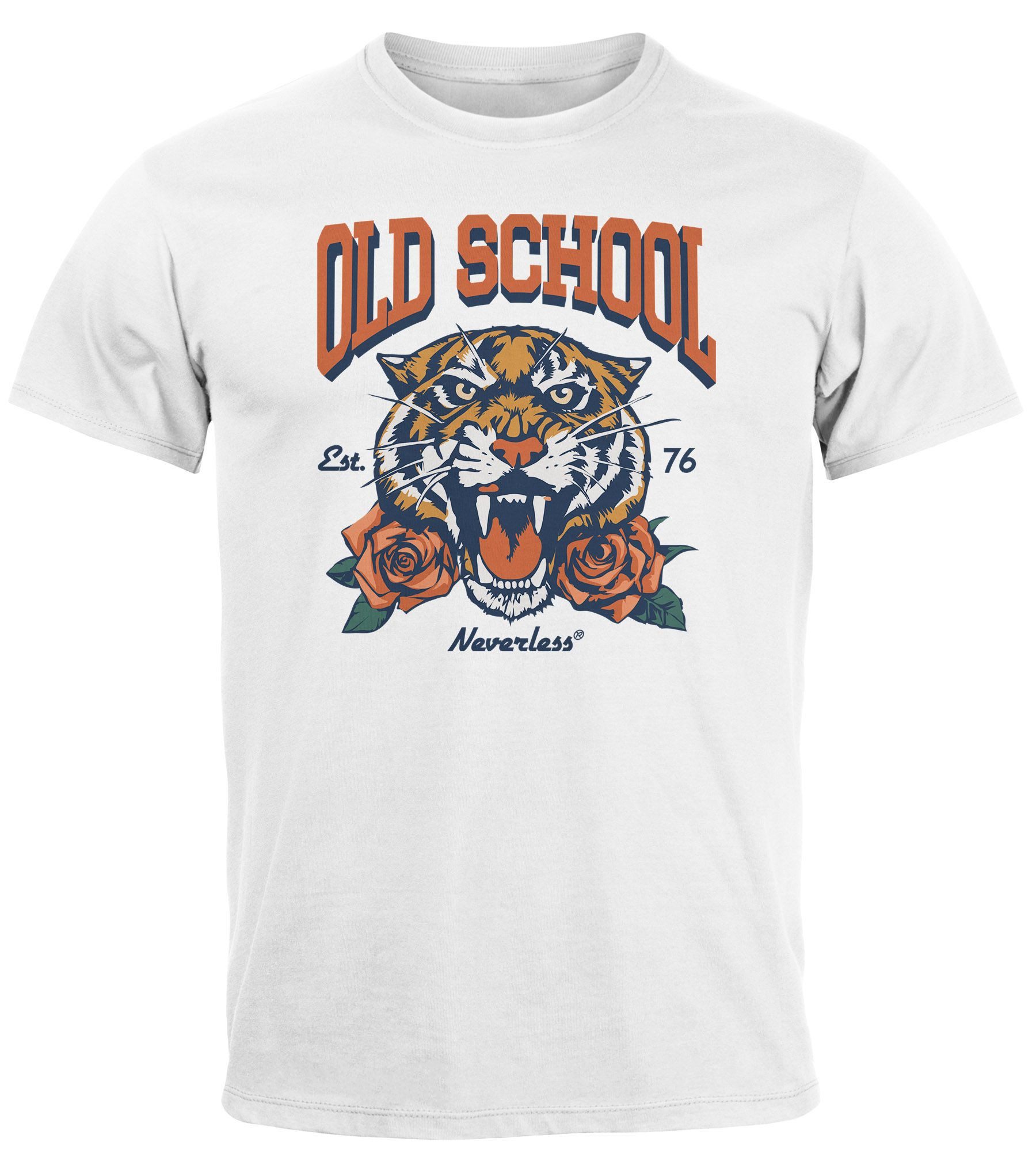 Neverless Print-Shirt Herren T-Shirt Print Tiger günstig online kaufen