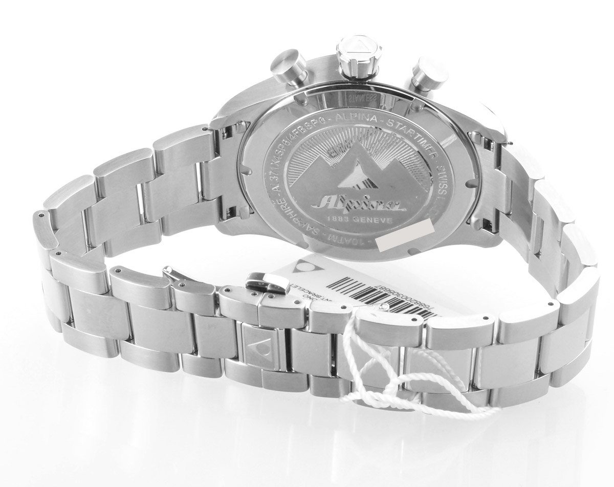 Alpina Watches Chronograph Swiss Startimer 42mm 10 Chronograph Pilot Uhr Saphirglas, Herren ATM, Neu, Made viele nachleuchtend, Funktionen Zeiger
