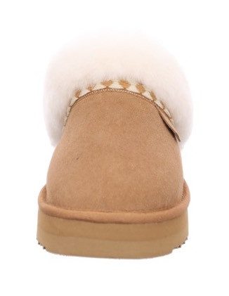Rohde GENOVA Pantoffel Hausschuh, Clog mit Lammwolle und Plateasohle