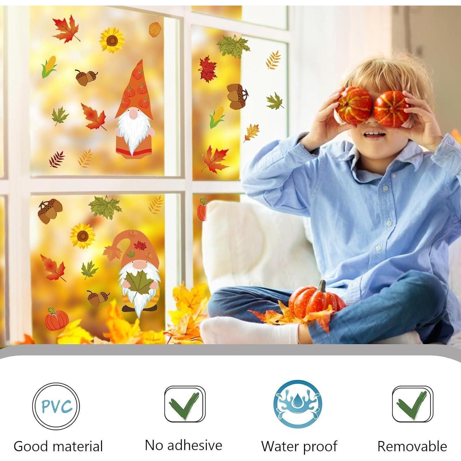 LuxusKollektion Fensterbild 8 Blatt Herbst Fensterbilder für Thanksgiving – Bild 5 von 5