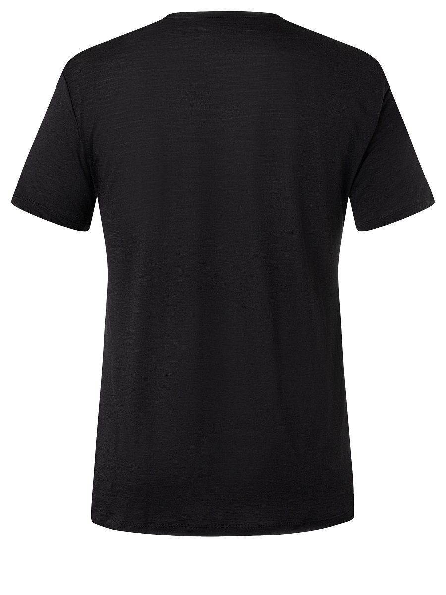 SUPER.NATURAL Langarmshirt Merino T-Shirt M SIERRA140 V NECK funktioneller Merino-Materialmix