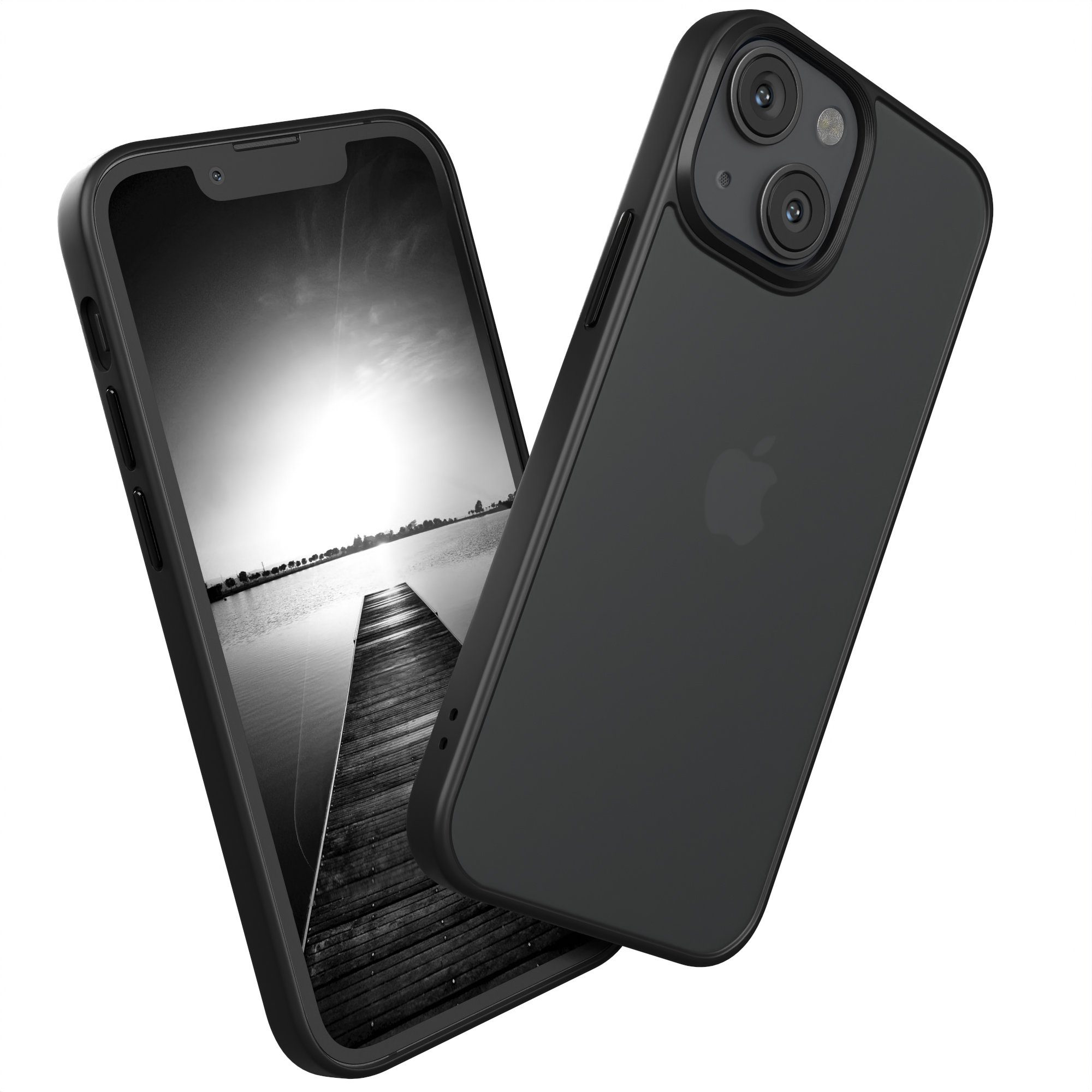 EAZY CASE Handyhülle Outdoor Case für Apple iPhone 13 Mini 5,4 Zoll, Hülle Outdoor kratzfest Schutzhülle mit Kameraschutz Robust Schwarz