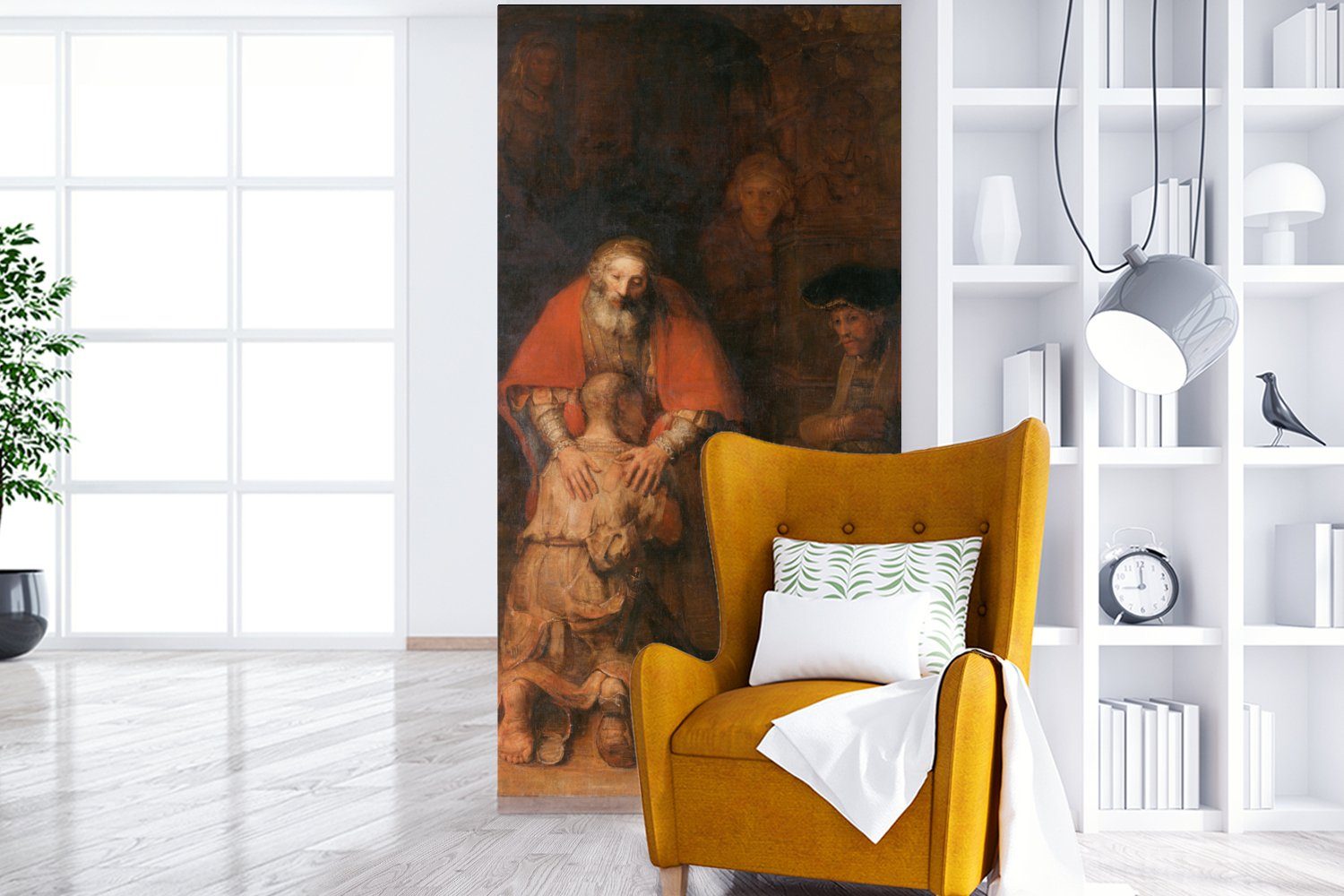 bedruckt, Schlafzimmer Fototapete MuchoWow St), Küche, des Wohnzimmer für verlorenen - Rembrandt Vliestapete Fototapete Matt, Sohnes van Die Rijn, Rückkehr (2
