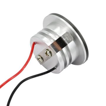 VBLED LED Einbaustrahler 3er Set 3W LED Aluminium Mini Einbaustrahler Spot "Luxonix" / warmweiß / waterproof, LED fest integriert