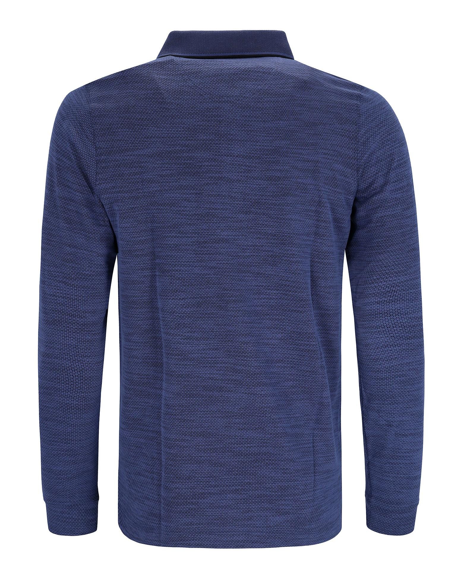 Hajo Langarm-Poloshirt Softknit-Polo mit verdeckter Knopfleiste