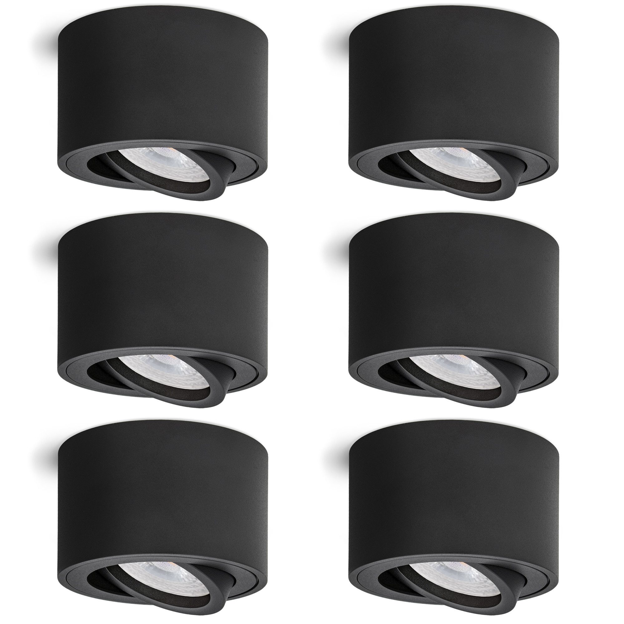 SSC-LUXon LED Aufbaustrahler SMOL Deckenspot schwenkbar Modul LED 2W warmweiß Aufbauspot Strahler, Warmweiß