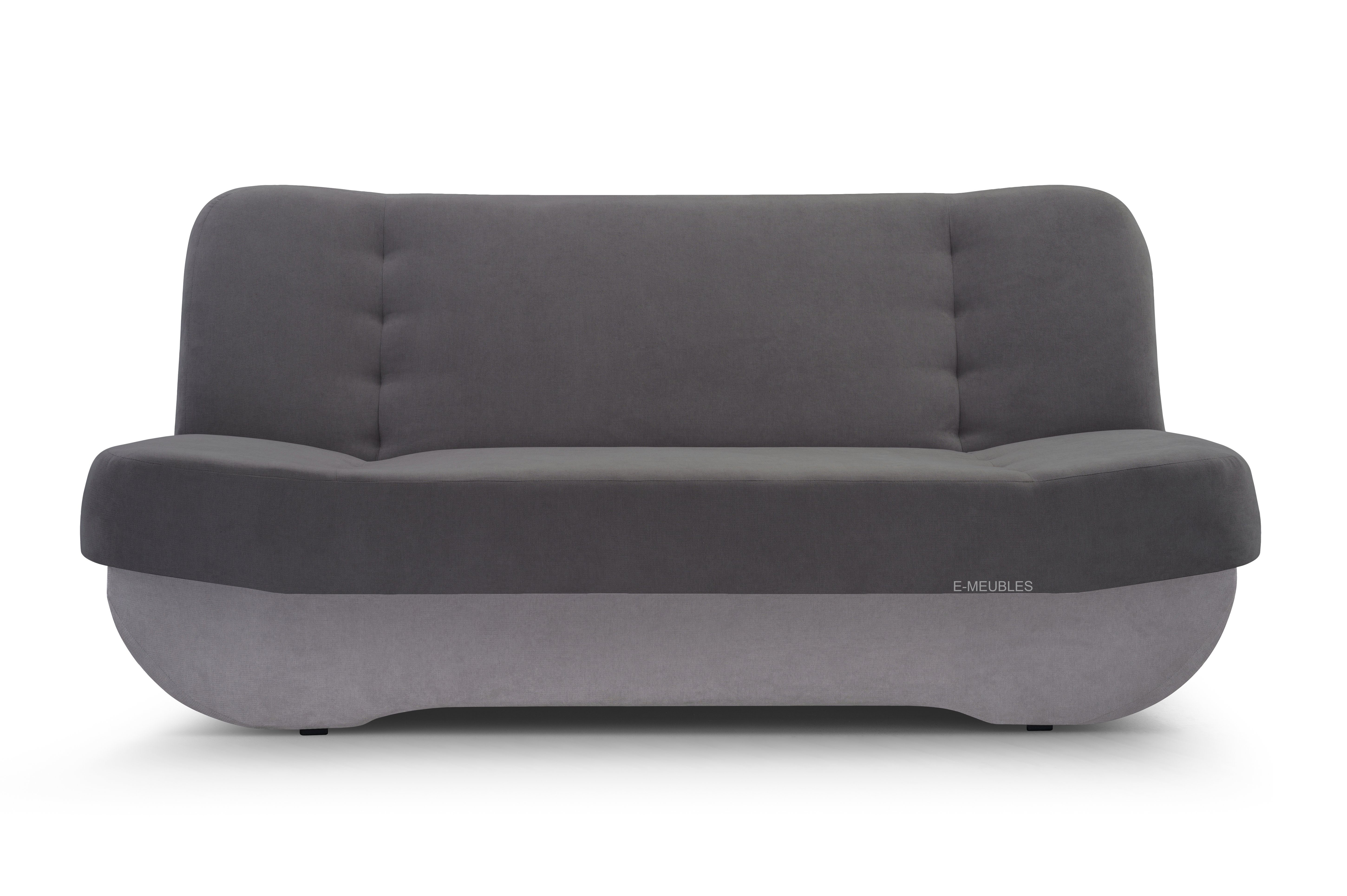 mit + - + SORO Bettkasten Pafos, Schlafsofa MOEBLO Schlaffunktion, Hellgrau Klappsofa 83 96 Dunkelgrau Sofa mit SORO Kippsofa Clic-Clack,