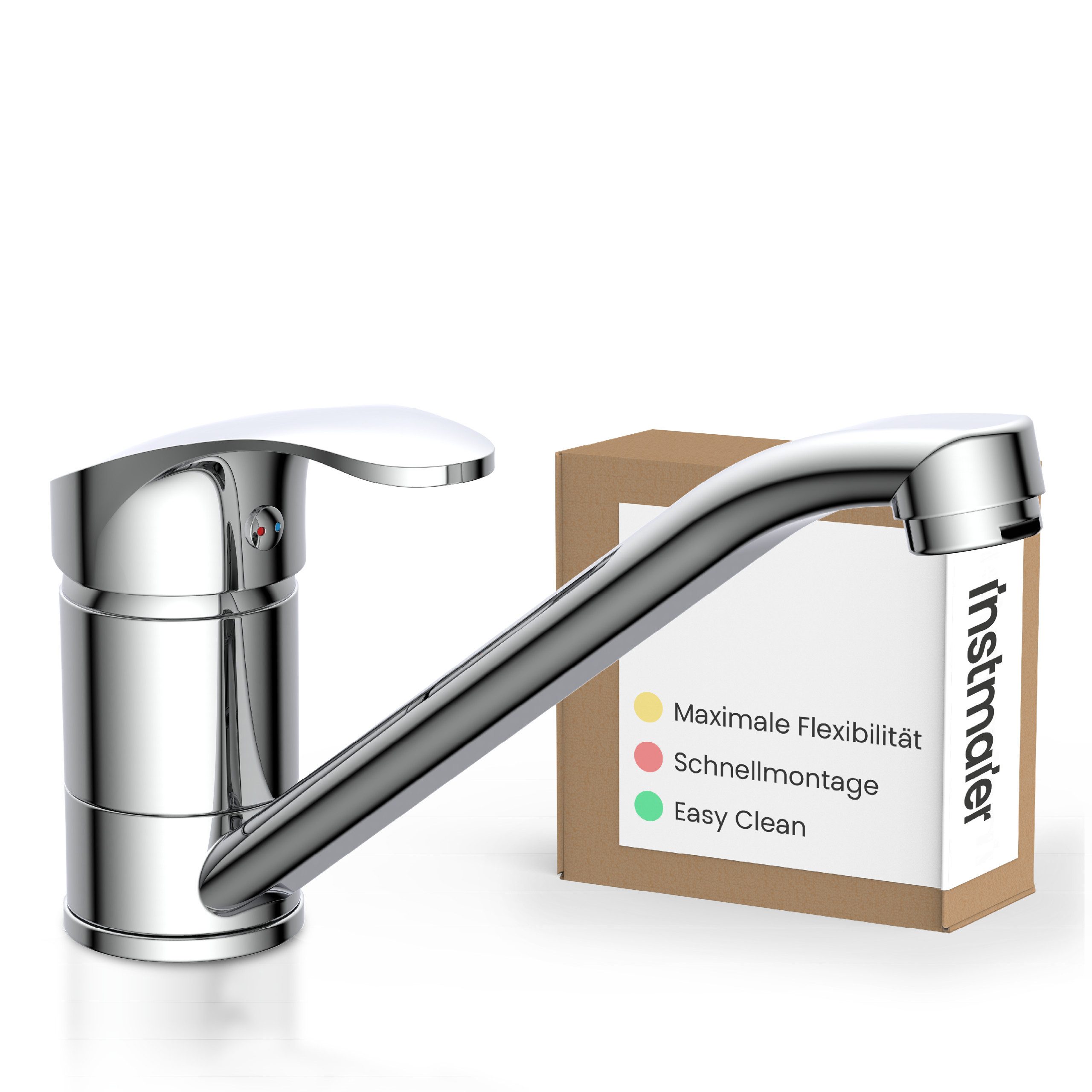 instmaier Spültischarmatur Vera Wasserhahn für Küche, Einhebelmischer Chrom günstig online kaufen