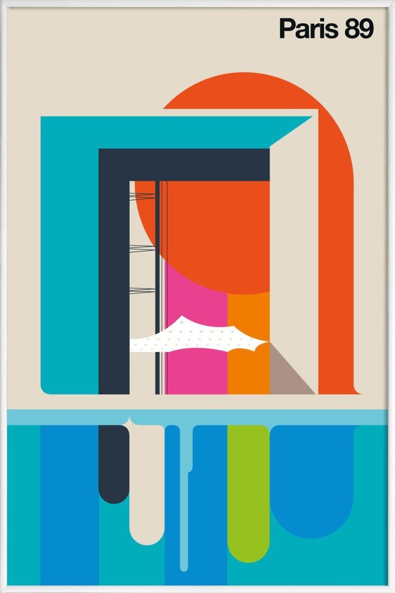 Juniqe Poster Poster mit Kunststoffrahmen, Bo Lundberg (1 St), Fine-Art-Print in Galeriequalität mit einem 1 cm breiten, weißen Rand