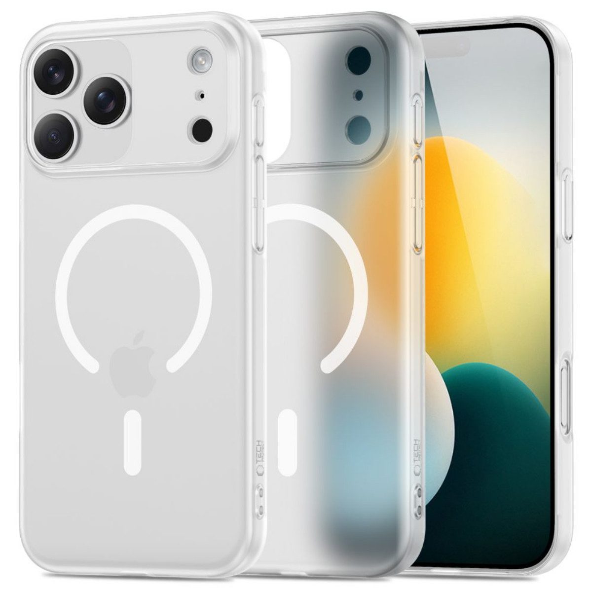 TECH PROTECT Handyhülle MagSlim Case kompatibel mit iPhone 17 Pro Max mattweiß 6.7, Magnetisch