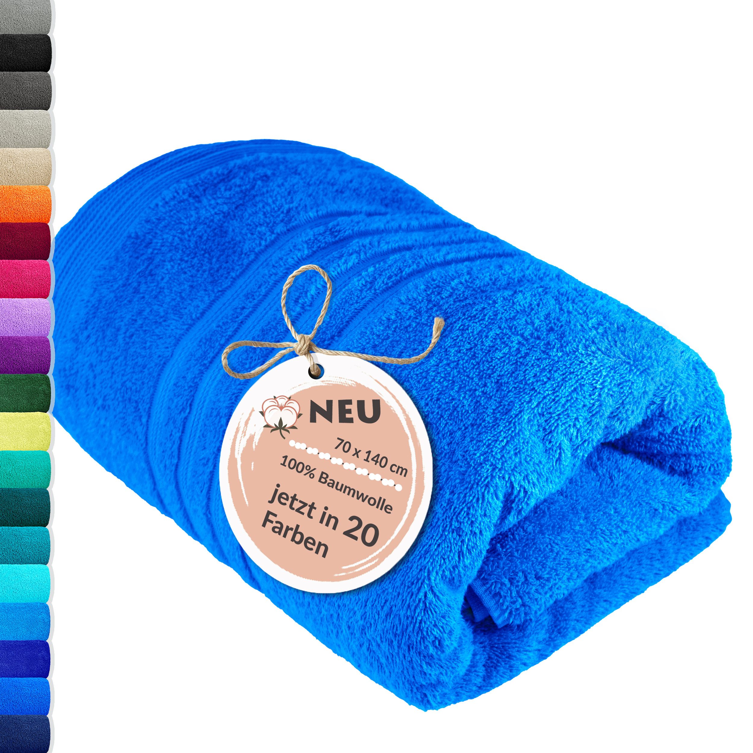 Lashuma Duschtuch - London Premium, Frottee (1-St), Badetuch 70x140 cm, 100% Baumwolle Made in Portugal