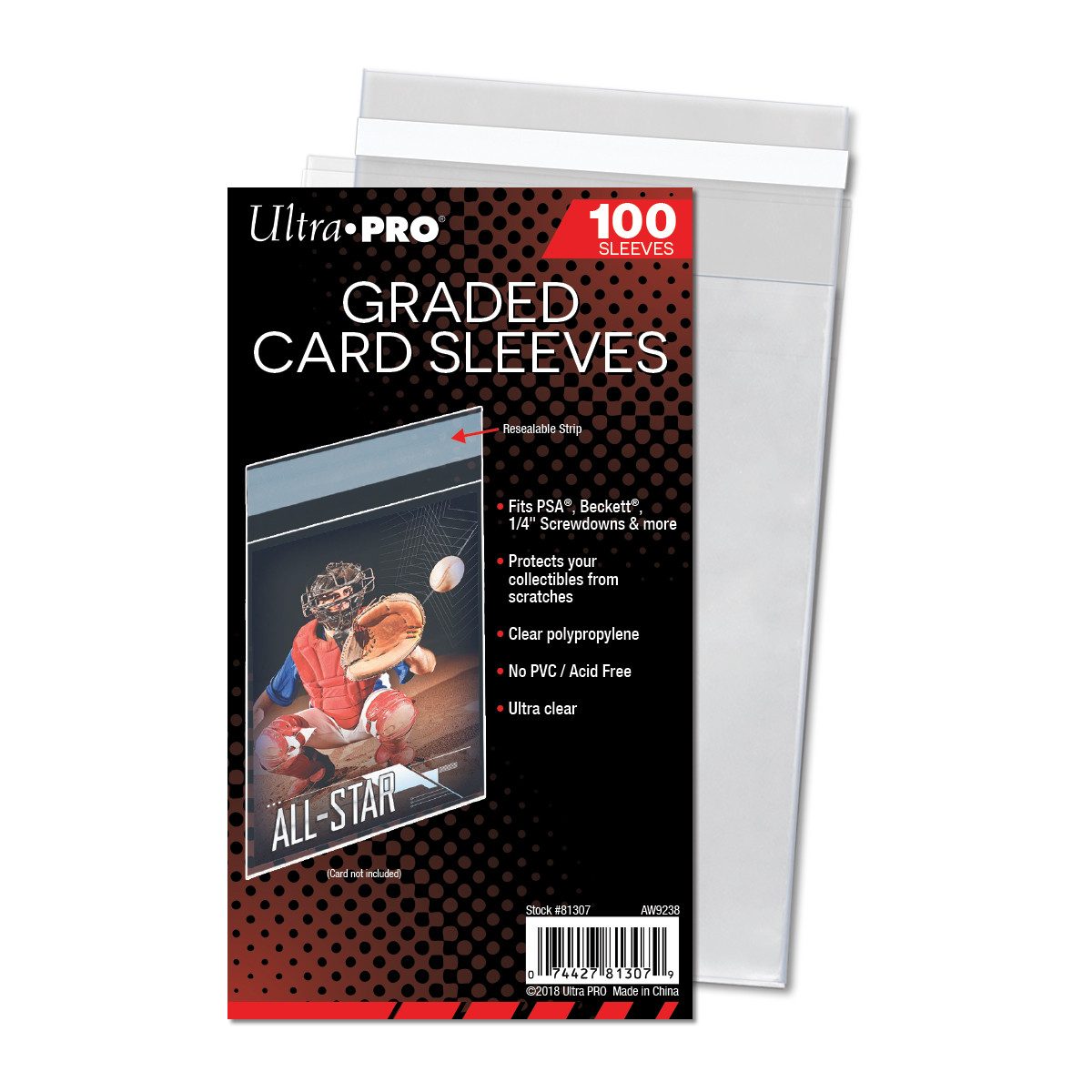 UltraPRO Sammelkarte 100 Standard Sleeves - Graded Card Sleeves Resealable