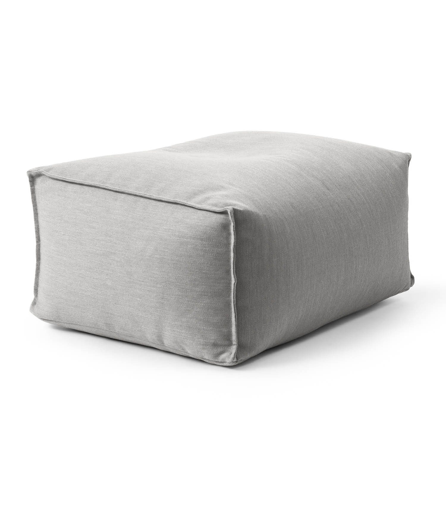 mokebo Pouf Der Ruhepouf (für drinnen & draußen), Стільці Outdoor, Підніжка, Табурети & Sitzkissen eckig Lichtgrau