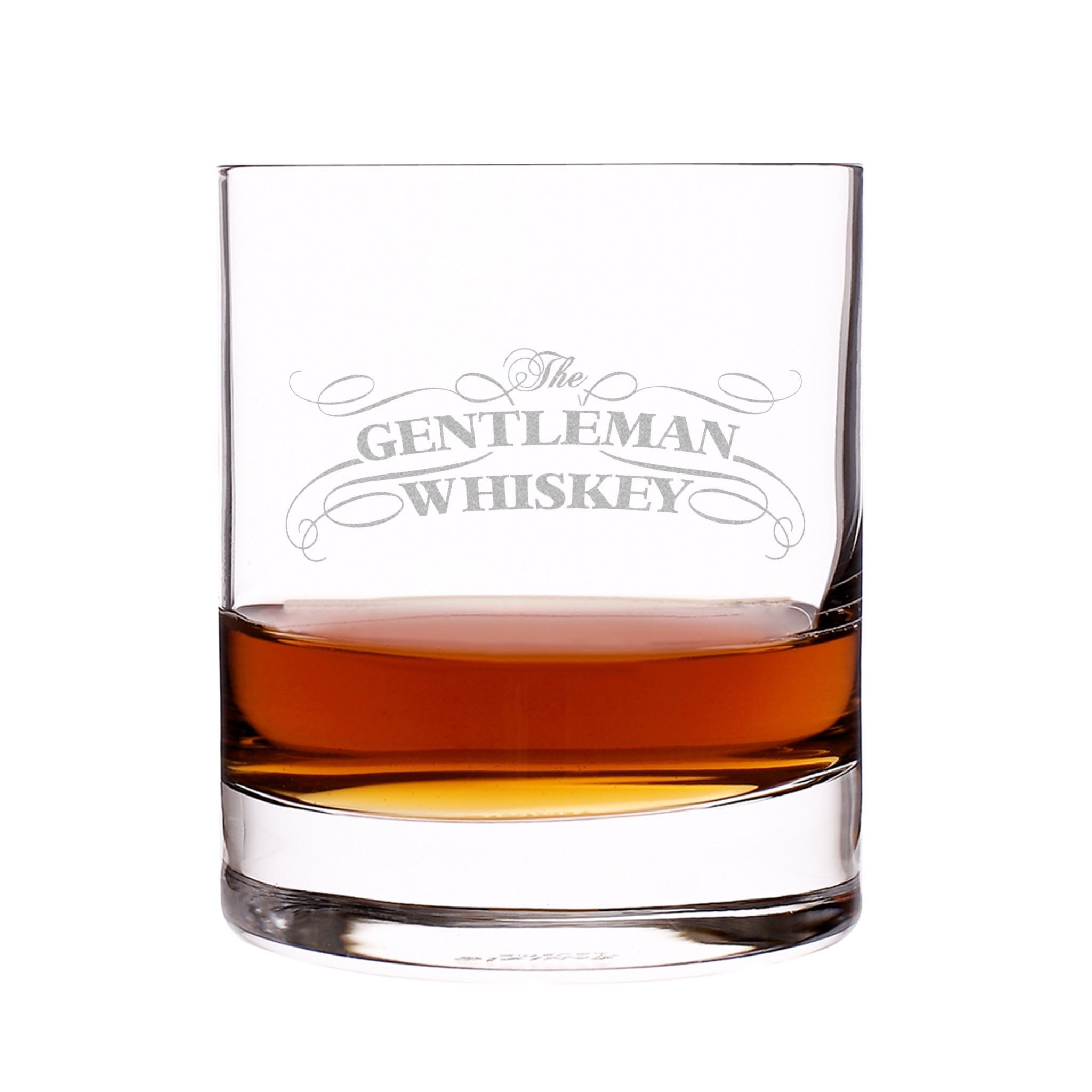 Whiskyglas mit edler Gravur "Gentleman" - Trinkglas für Whiskey