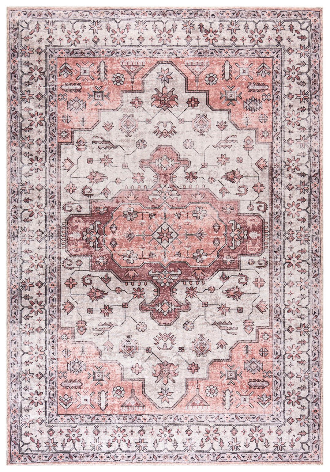 Designteppich Boho Vintage Wohnzimmer, Schlafzimmer, Esszimmer, Büro