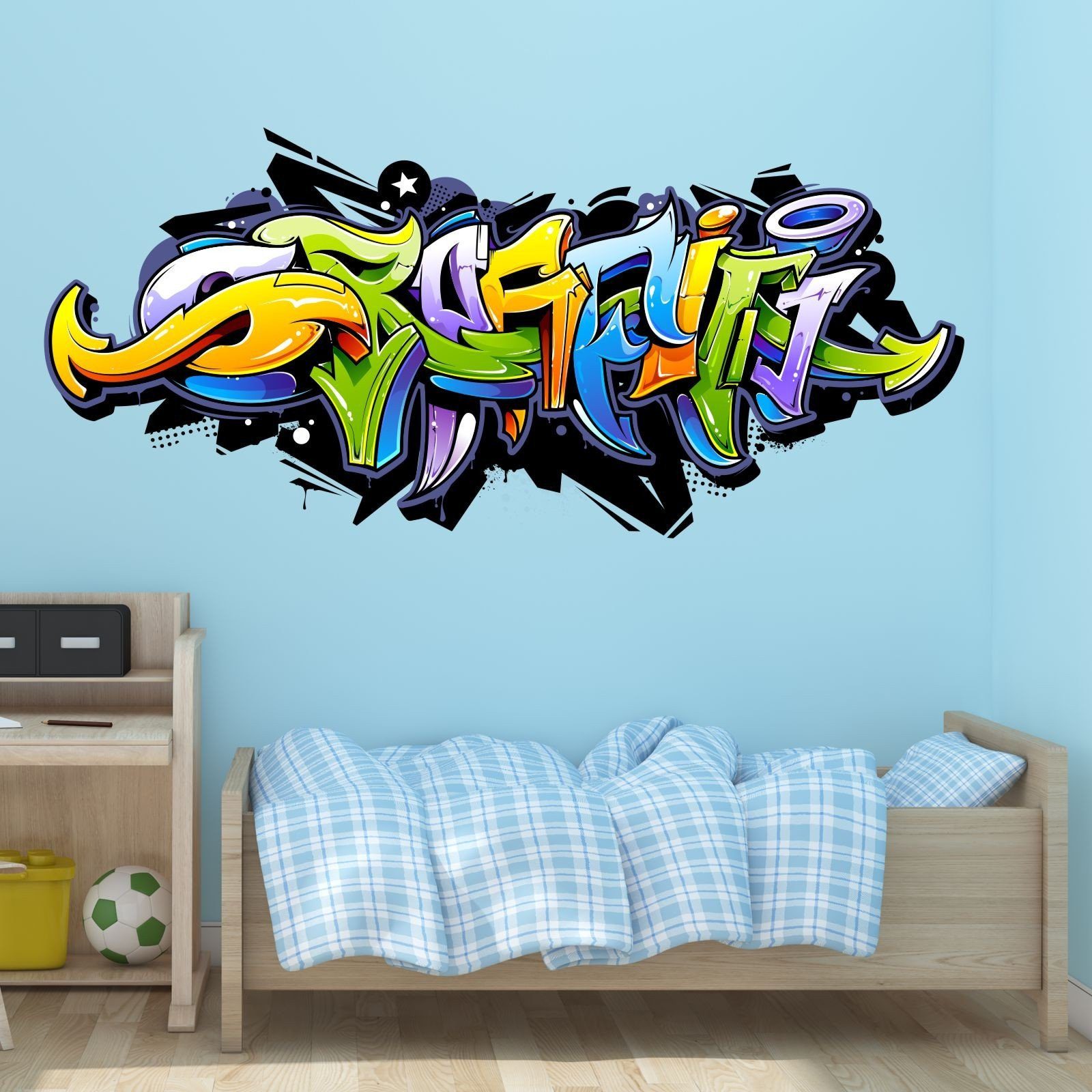 nikima Wandtattoo 158 Wandtattoo Graffiti - Größe 750 x 335 mm (PVC-Folie), in 6 vers. Größen